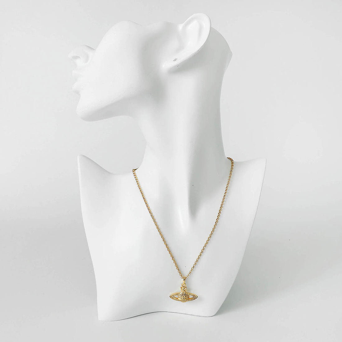 Vivienne Westwood Necklace Mini Bus Relief Rhinestone Pendant Necklace