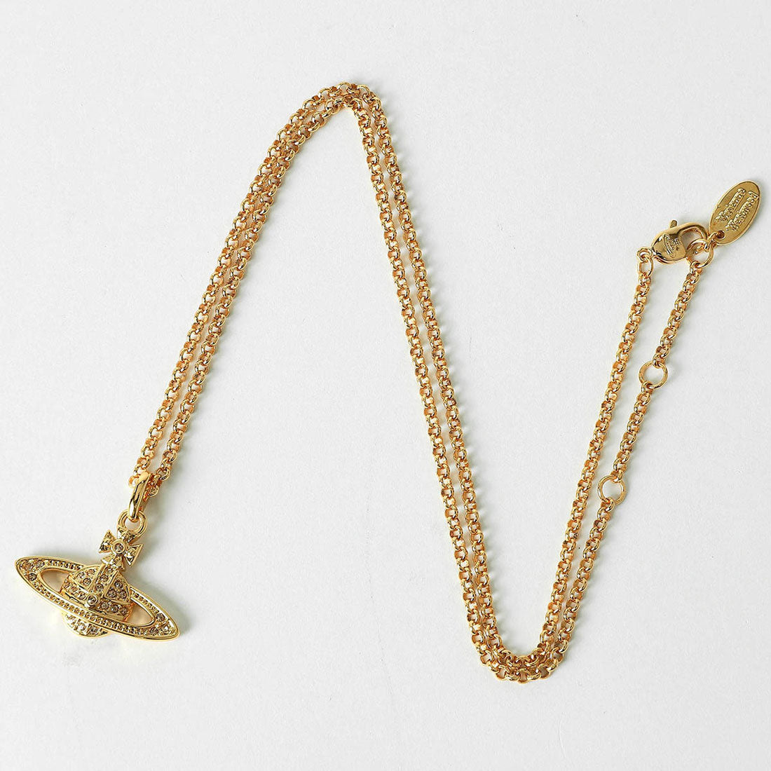 Vivienne Westwood Necklace Mini Bus Relief Rhinestone Pendant Necklace