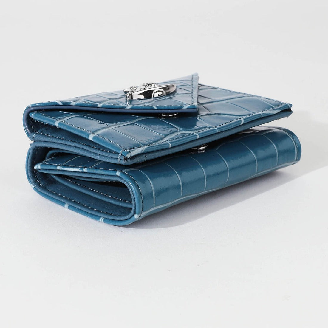 ヴィヴィアン ウエストウッド Vivienne Westwood 3つ折り財布 クロコダイル エンボス ENVELOPE BILLFOLD WITH POCKET 5115002EW L0098 （ブルー） ブルー
