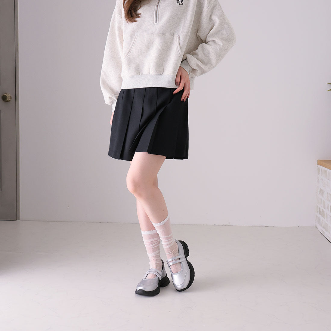 【2025年春夏新作】ヴィヴィアン VIVIAN 厚底ダブルストラップスニーカー