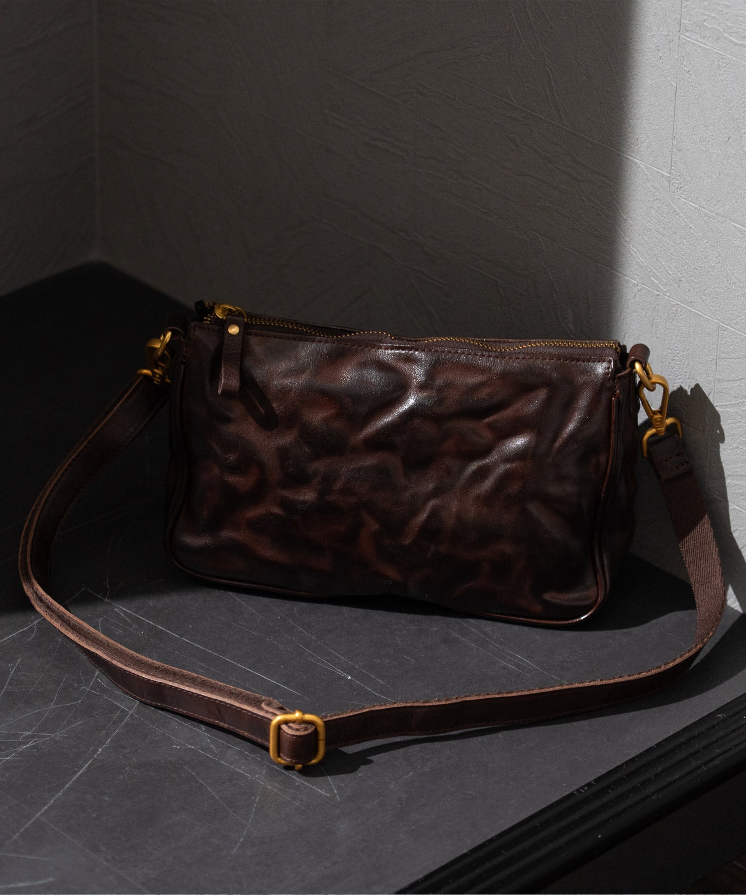 ヴィータフェリーチェ VitaFelice ヴィンテージレザー2wayミニショルダー （CAMEL） CAMEL