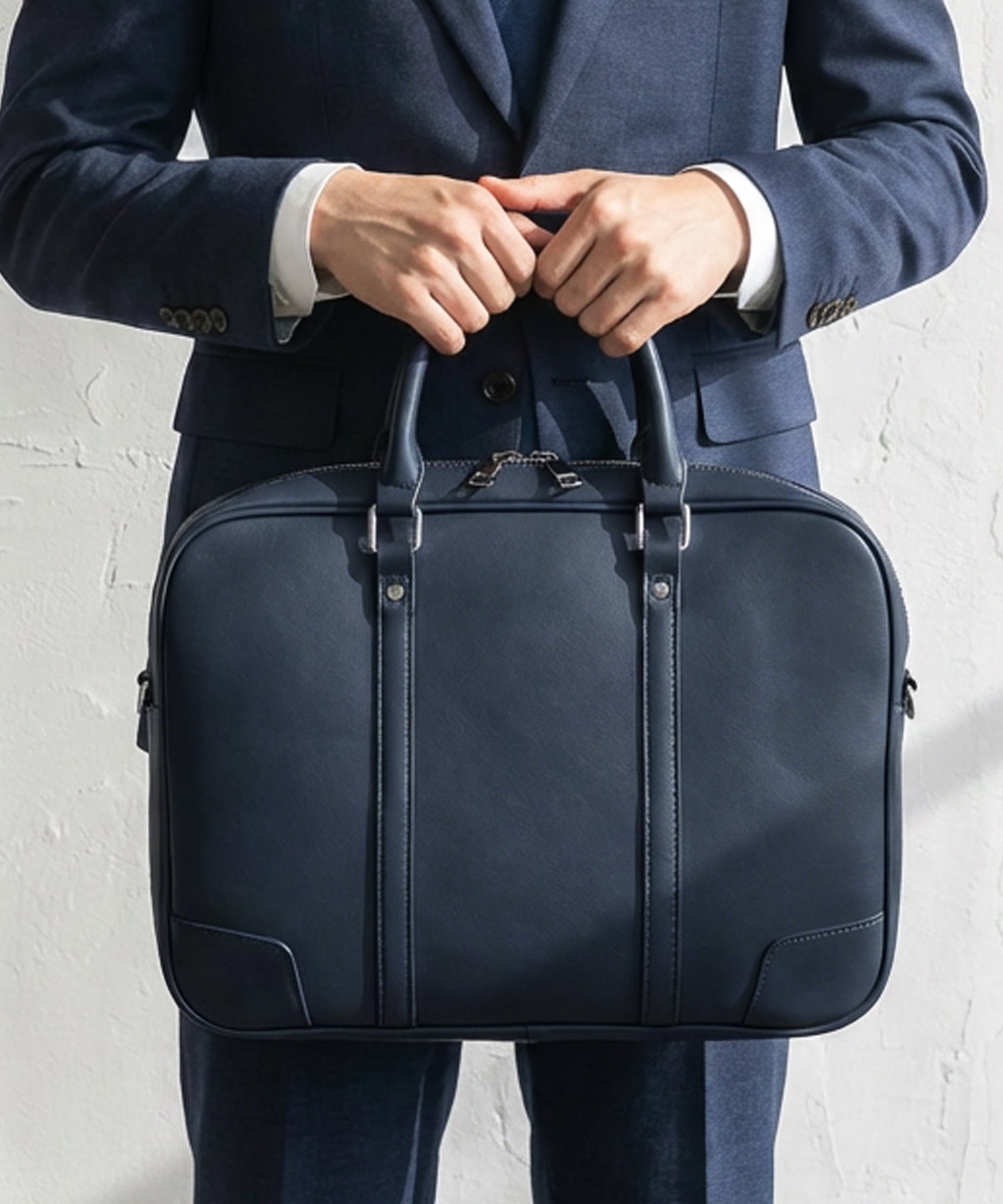 ヴィータフェリーチェ VitaFelice ラウンドファスナー2wayビジネスバッグ （NAVY） NAVY