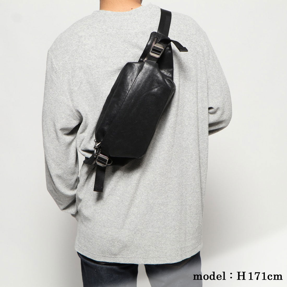 ヴィータフェリーチェ VitaFelice ボディバッグ 本革 メンズ イタリアンレザー ウエストポーチ メンズ 本革 ユニセックス ショルダーバッグ （BLACK） BK