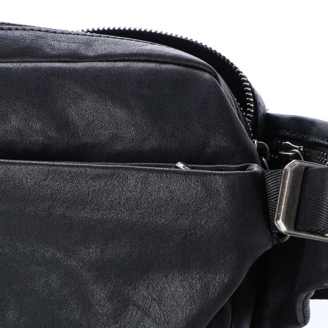 ヴィータフェリーチェ VitaFelice ボディバッグ 本革 メンズ イタリアンレザー ウエストポーチ メンズ 本革 ユニセックス ショルダーバッグ （BLACK） BK