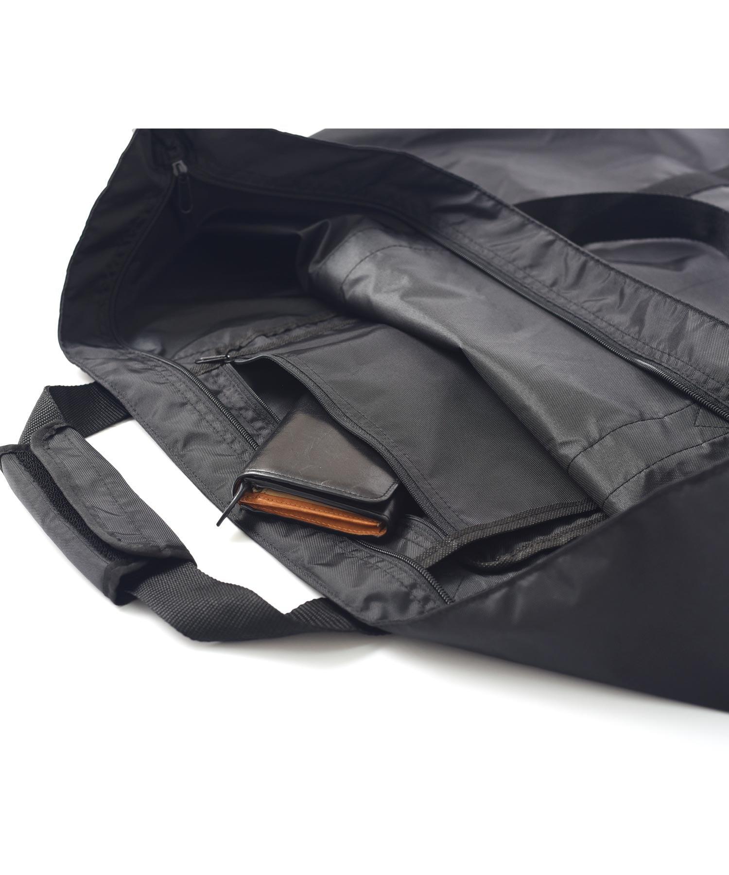 ヴィータフェリーチェ VitaFelice 66Lどデカトートバッグ【収納量66L/撥水加工】 大容量 ビッグバッグ 軽量 大きい メンズ 折りたたみ 旅行バッグ アウトドア レジャー 引っ越し クリーニ （ブラック） ブラック