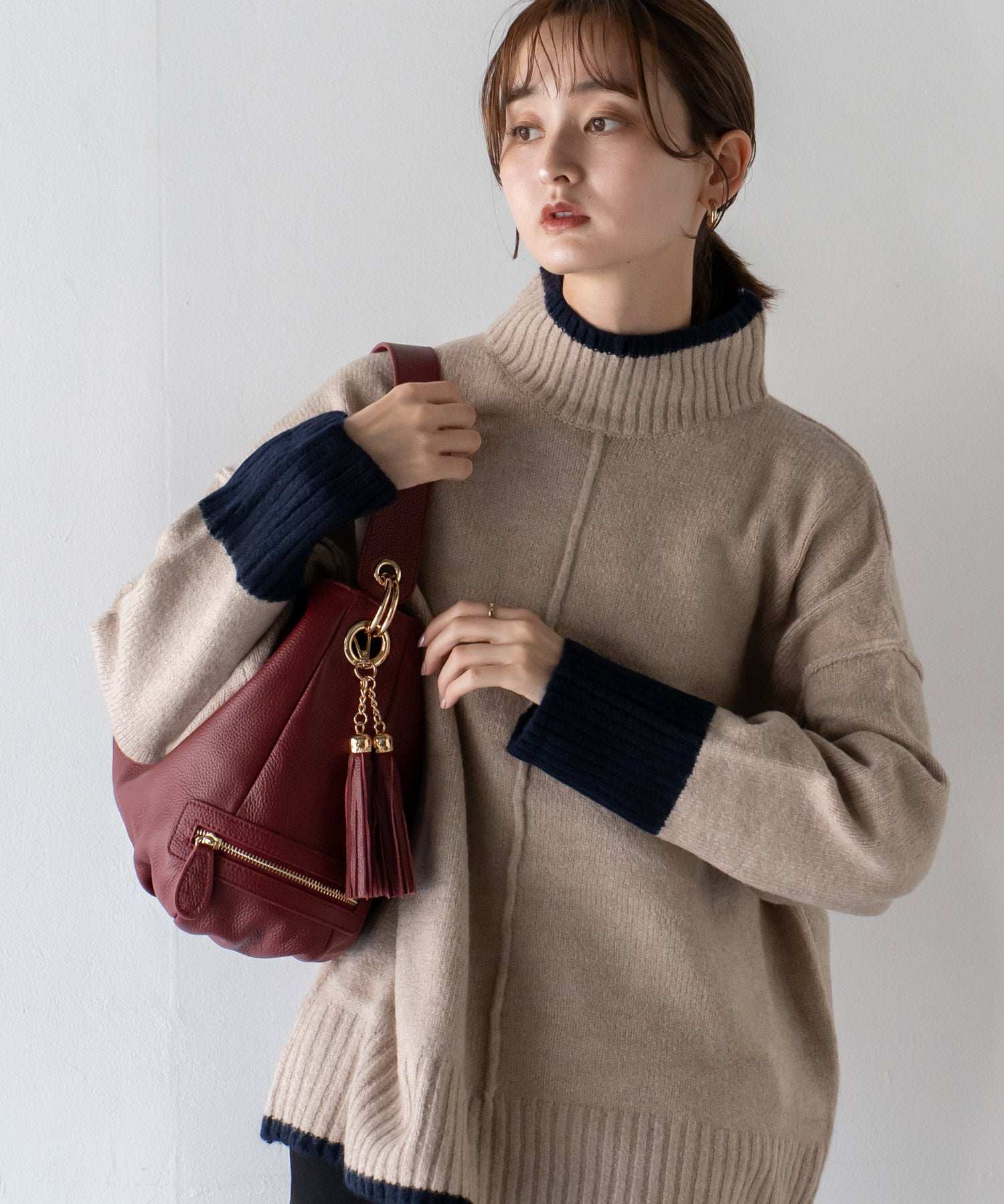 ヴィータフェリーチェ VitaFelice 【本革/カウレザー】2wayワンショルダーバッグ （グレーベージュ） GBE