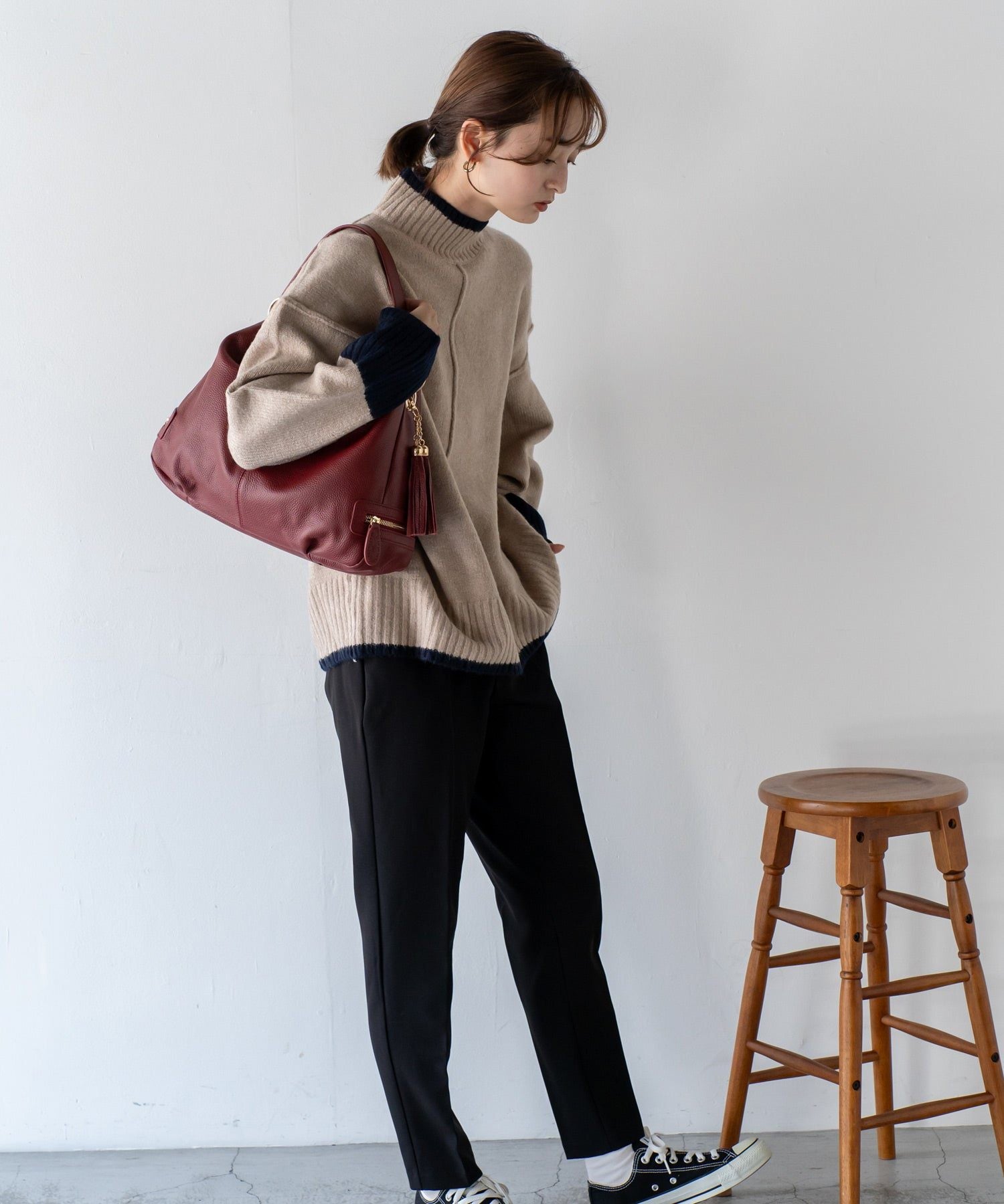 ヴィータフェリーチェ VitaFelice 【本革/カウレザー】2wayワンショルダーバッグ （グレーベージュ） GBE