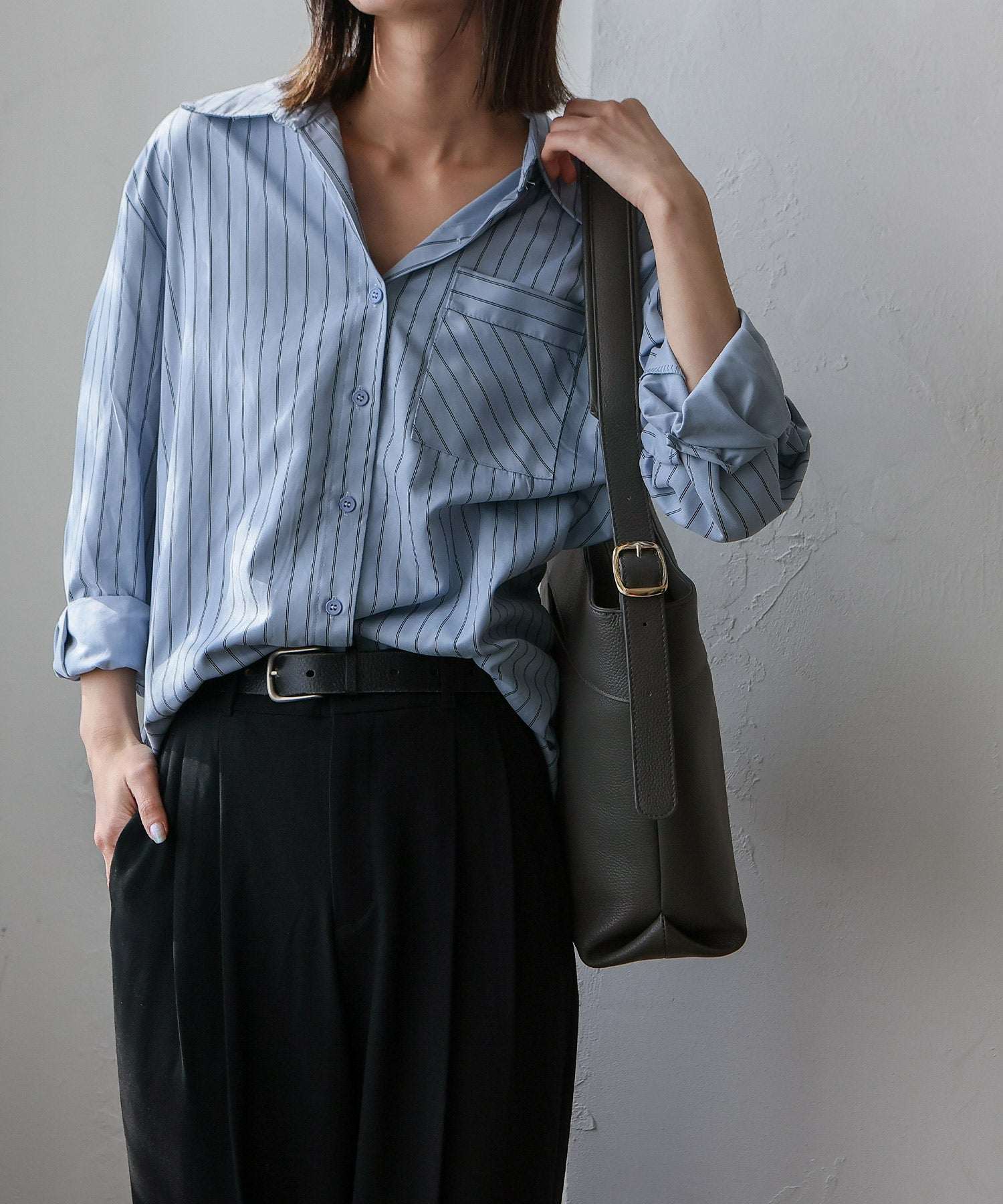 VitaFelice VitaFelice One Handle Genuine Leather Shoulder Tote Bag