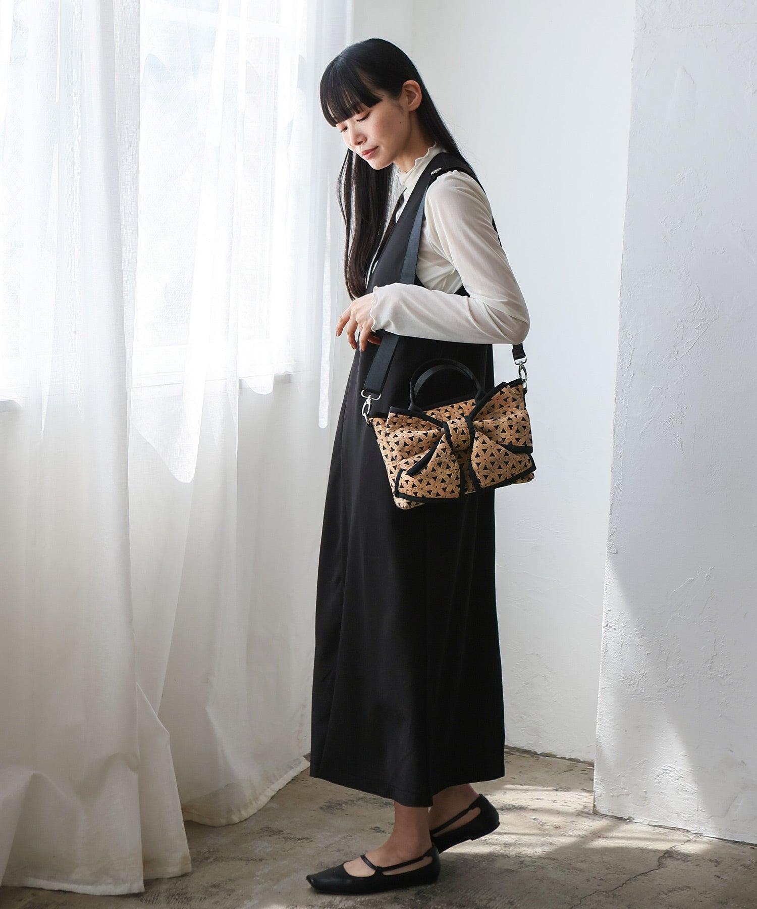 ヴィータフェリーチェ VitaFelice ネオプレーン2wayリボンショルダーバッグ （CORK） CORK