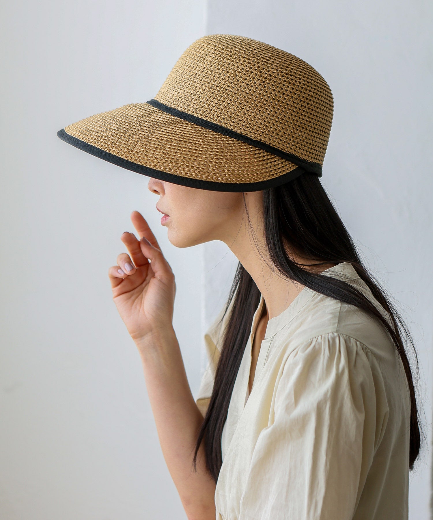 ヴィータフェリーチェ VitaFelice ペーパーブレードワイドブリムキャップ （BEIGE） BEIGE