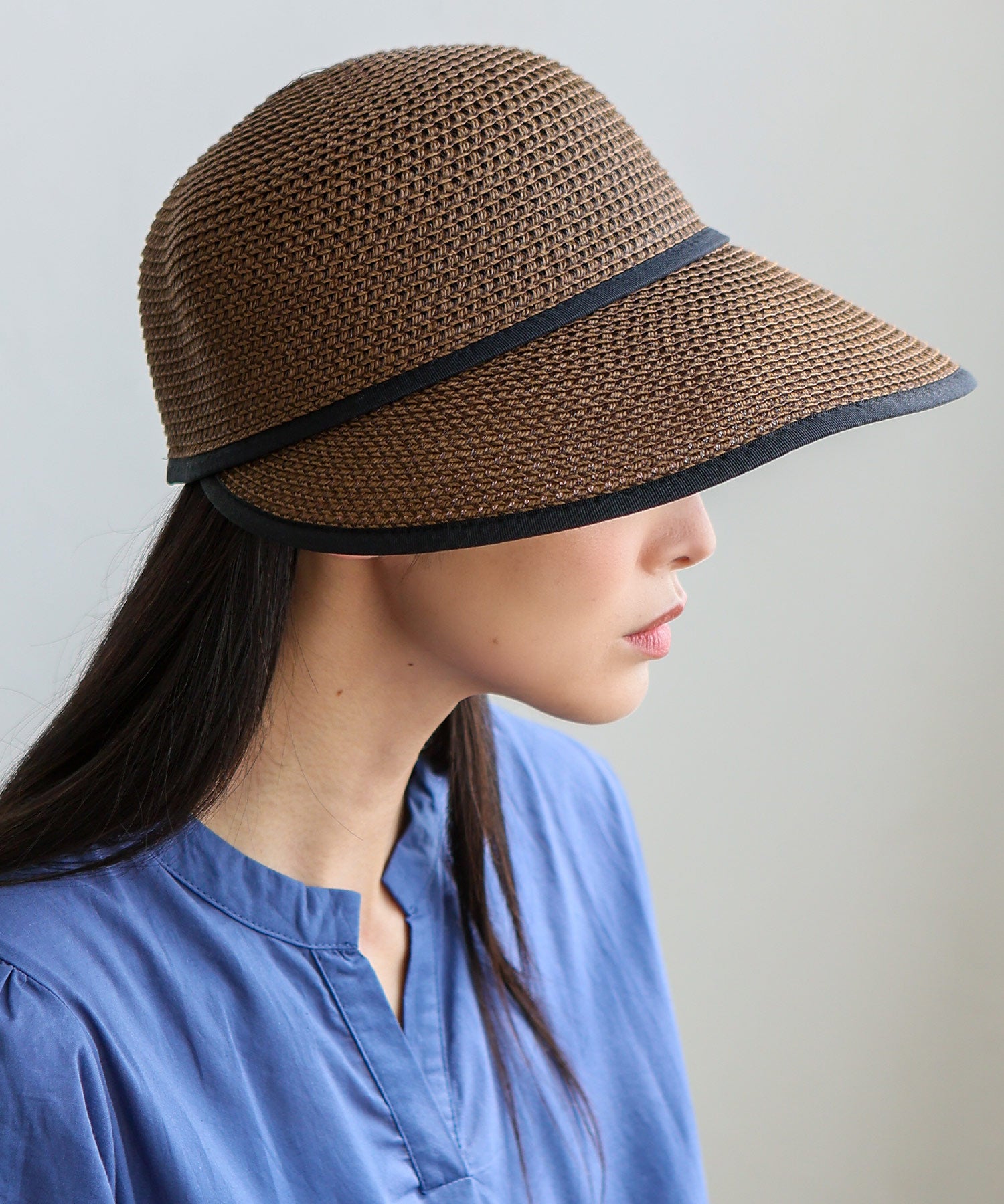 ヴィータフェリーチェ VitaFelice ペーパーブレードワイドブリムキャップ （BROWN） BROWN