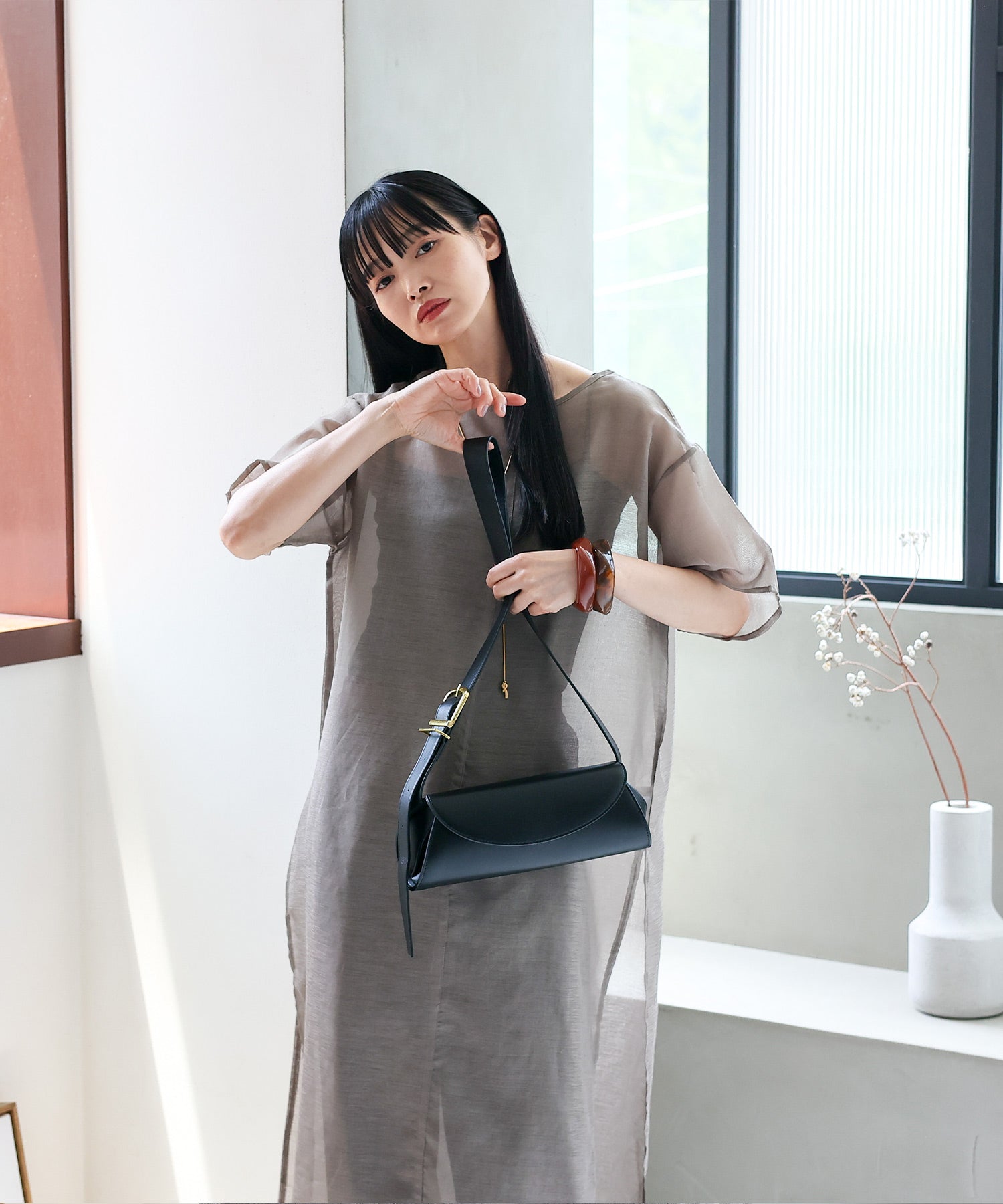 ヴィータフェリーチェ VitaFelice ミニマルショルダーバッ （BLACK） BLACK