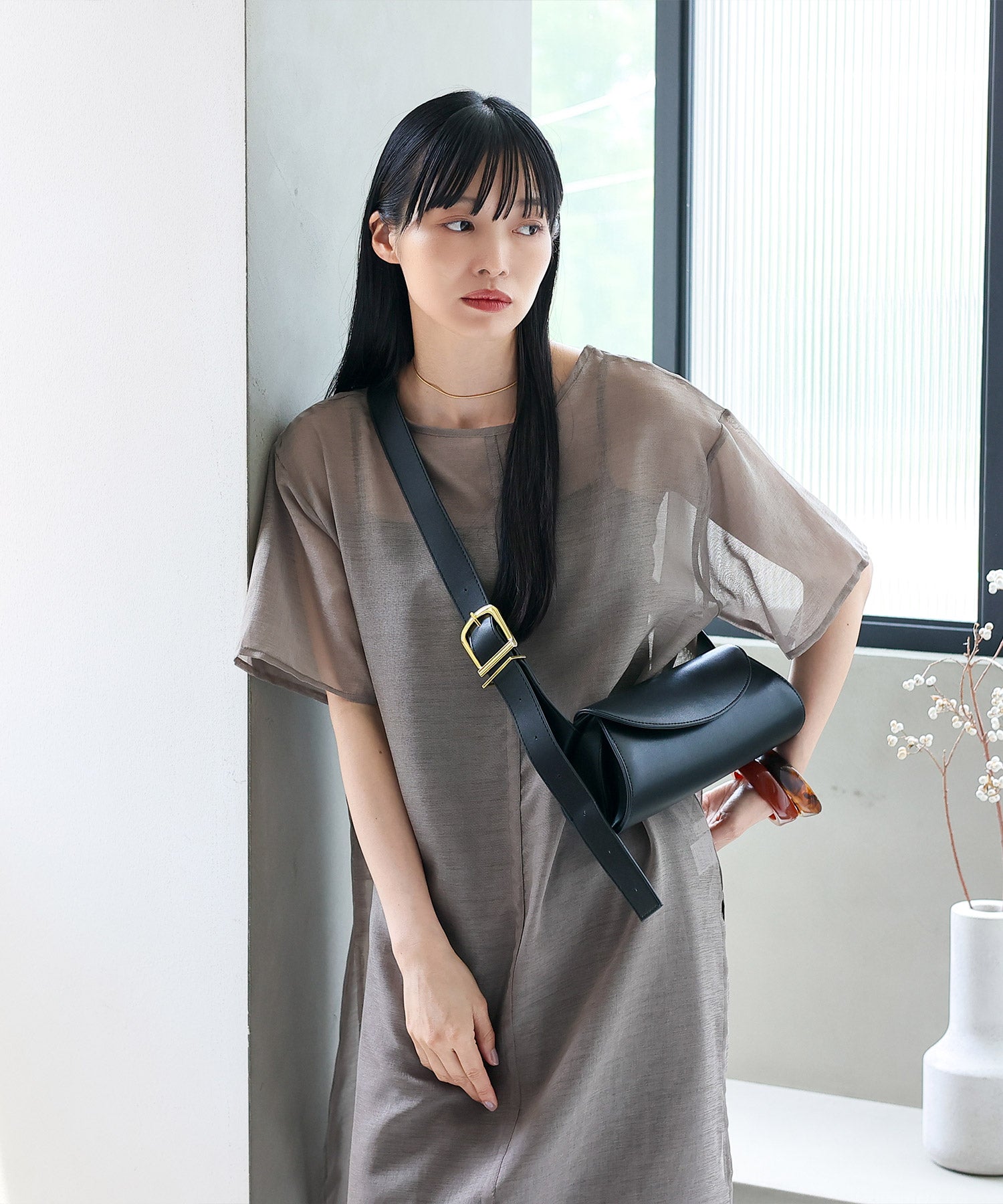 ヴィータフェリーチェ VitaFelice ミニマルショルダーバッ （BLACK） BLACK