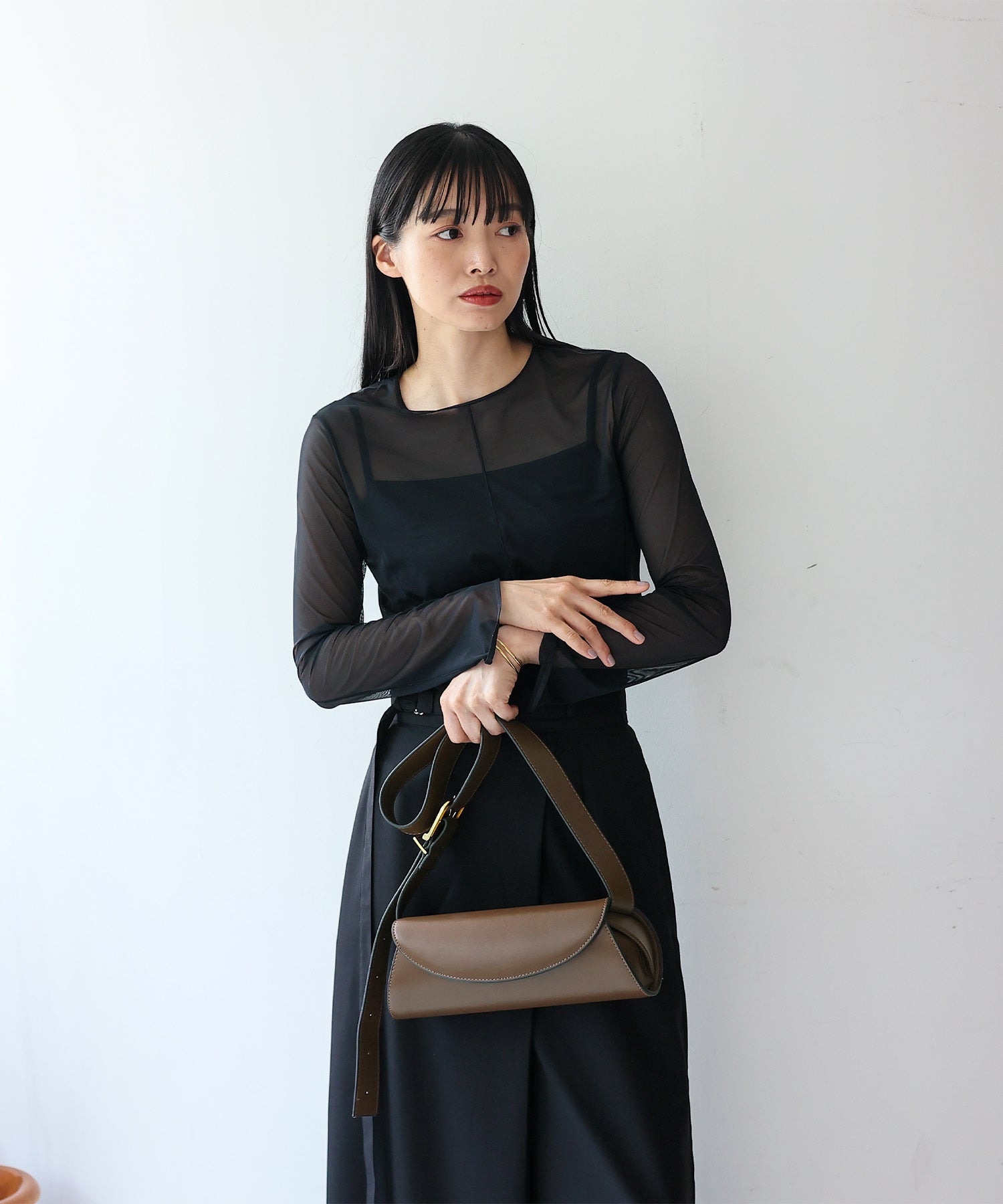 ヴィータフェリーチェ VitaFelice ミニマルショルダーバッ （BLACK） BLACK
