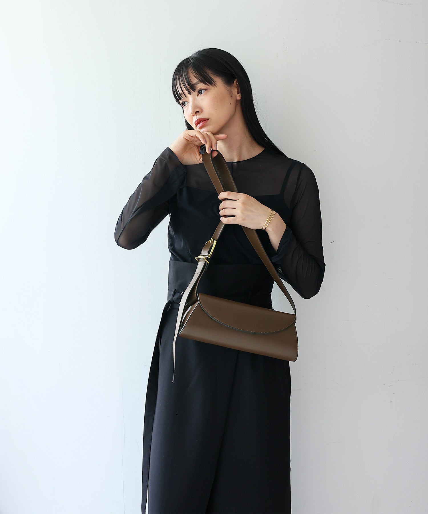 ヴィータフェリーチェ VitaFelice ミニマルショルダーバッ （BLACK） BLACK
