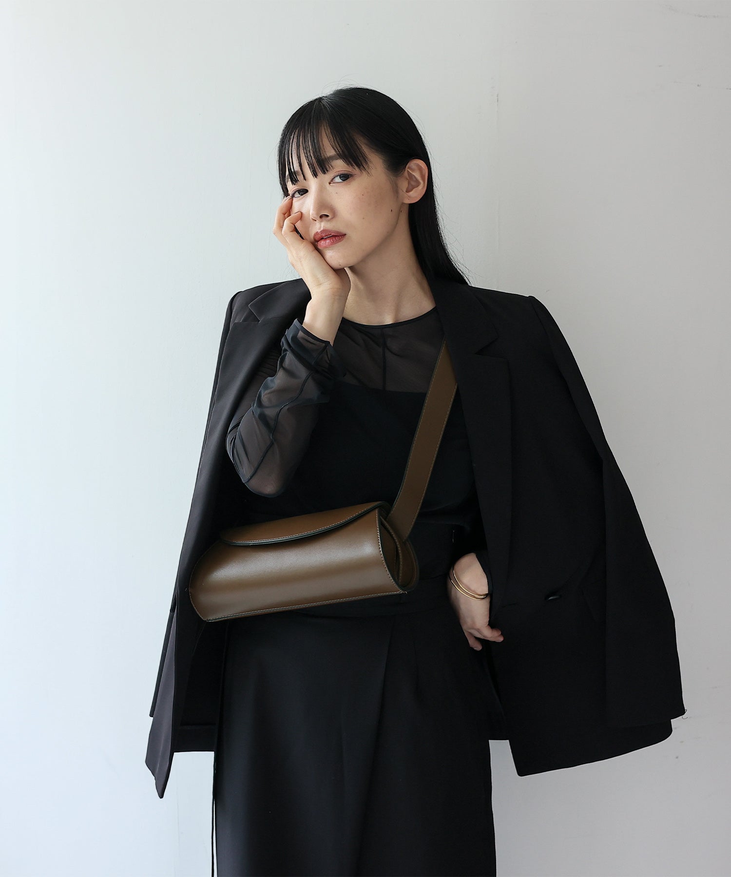 ヴィータフェリーチェ VitaFelice ミニマルショルダーバッ （BLACK） BLACK