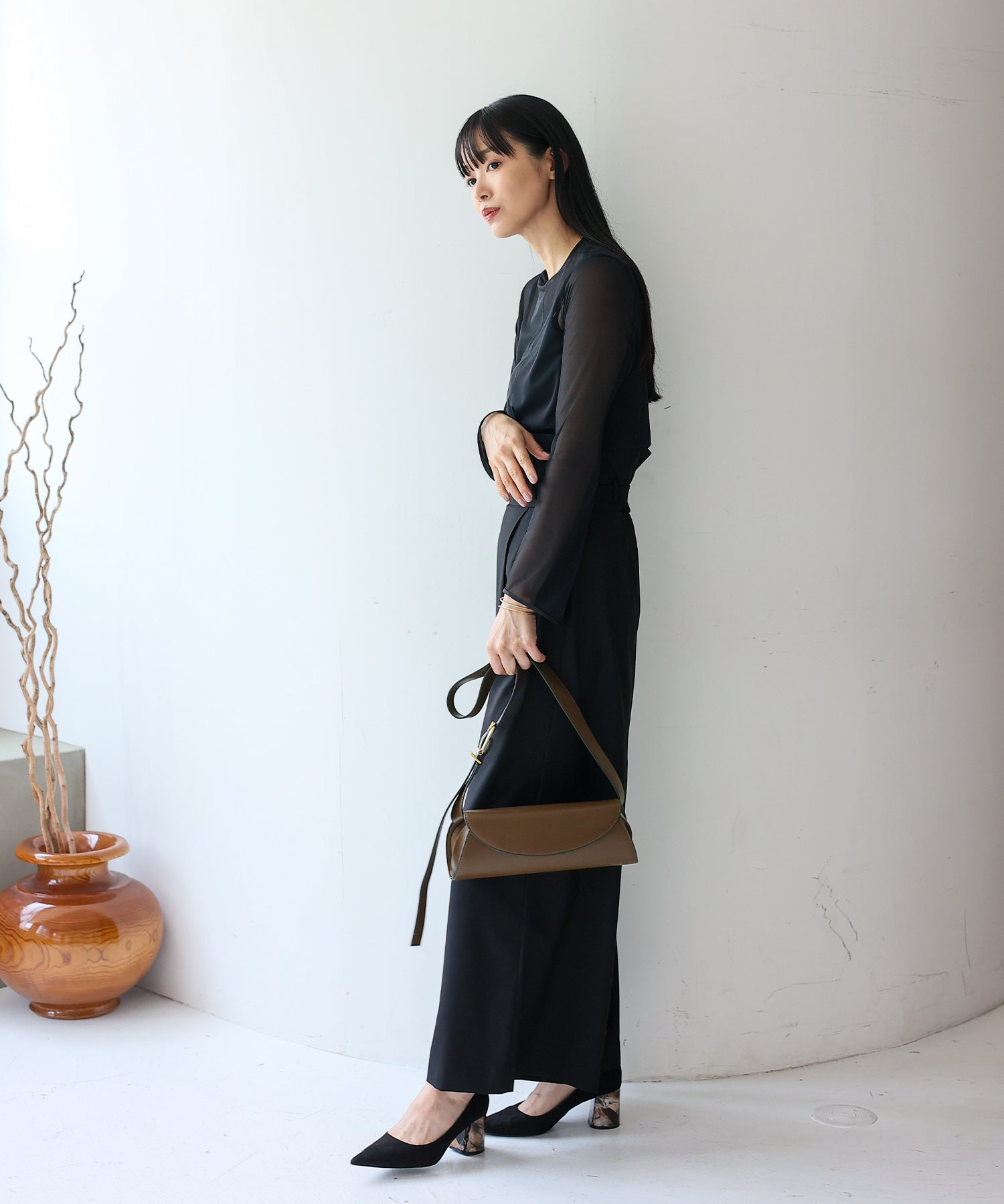ヴィータフェリーチェ VitaFelice ミニマルショルダーバッ （BLACK） BLACK