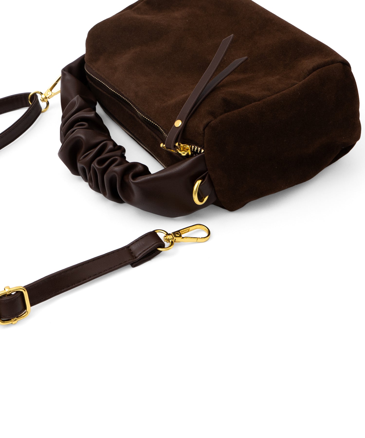 ヴィータフェリーチェ VitaFelice スエードワンハンドルバッグ （BROWN） BROWN