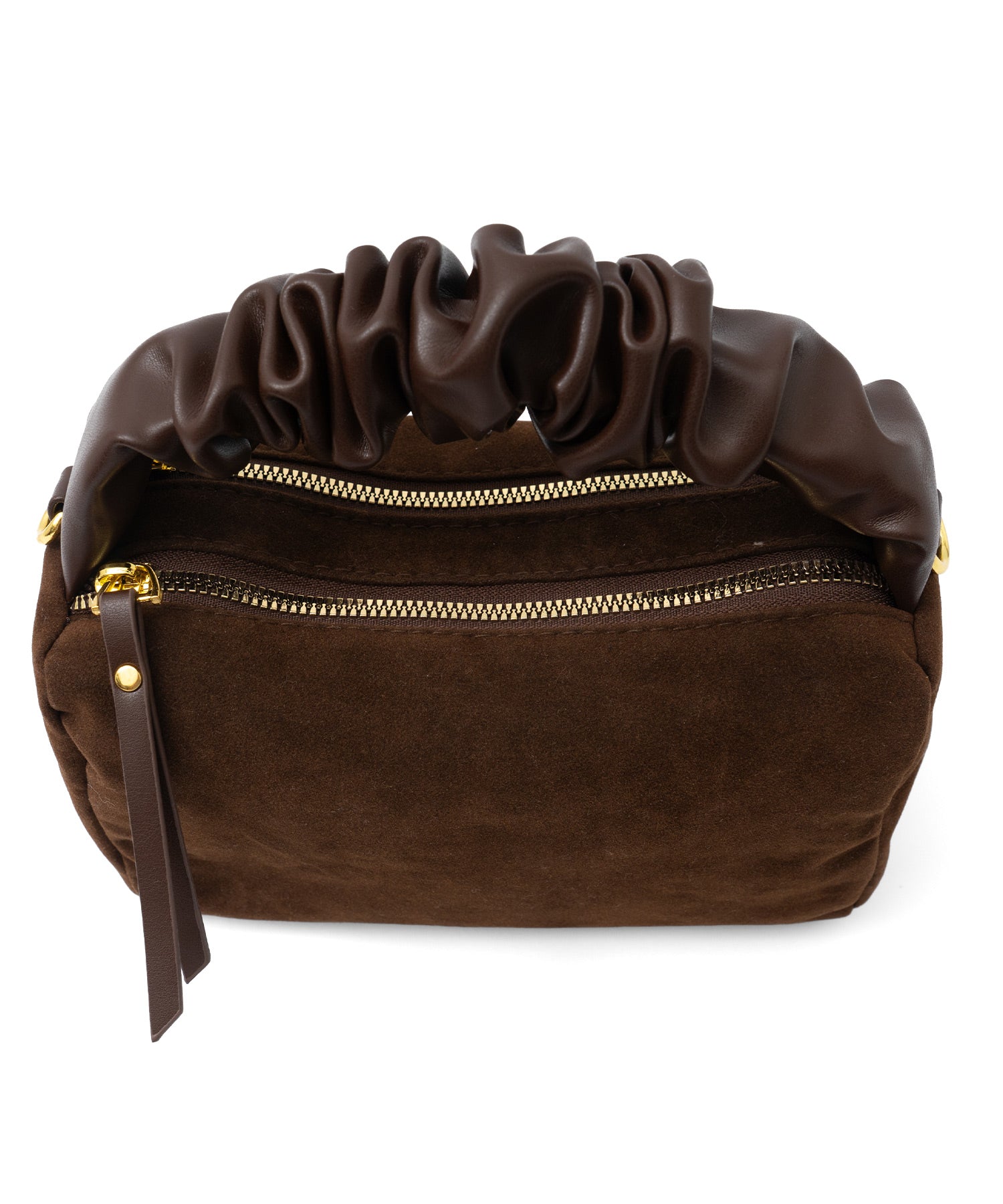 ヴィータフェリーチェ VitaFelice スエードワンハンドルバッグ （BROWN） BROWN