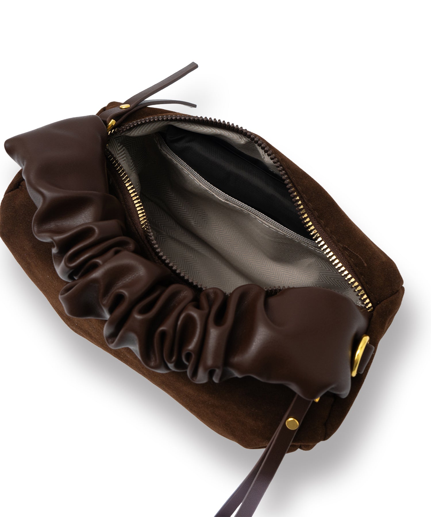 ヴィータフェリーチェ VitaFelice スエードワンハンドルバッグ （BROWN） BROWN
