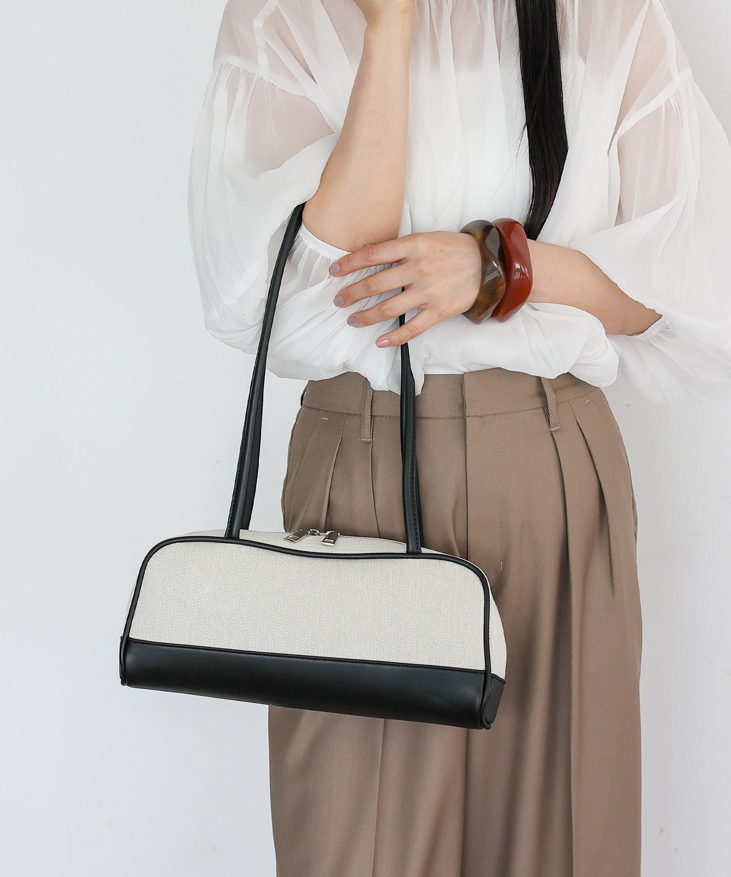ヴィータフェリーチェ VitaFelice ロングハンドルミニボストンバッグ （BLACK） BLACK