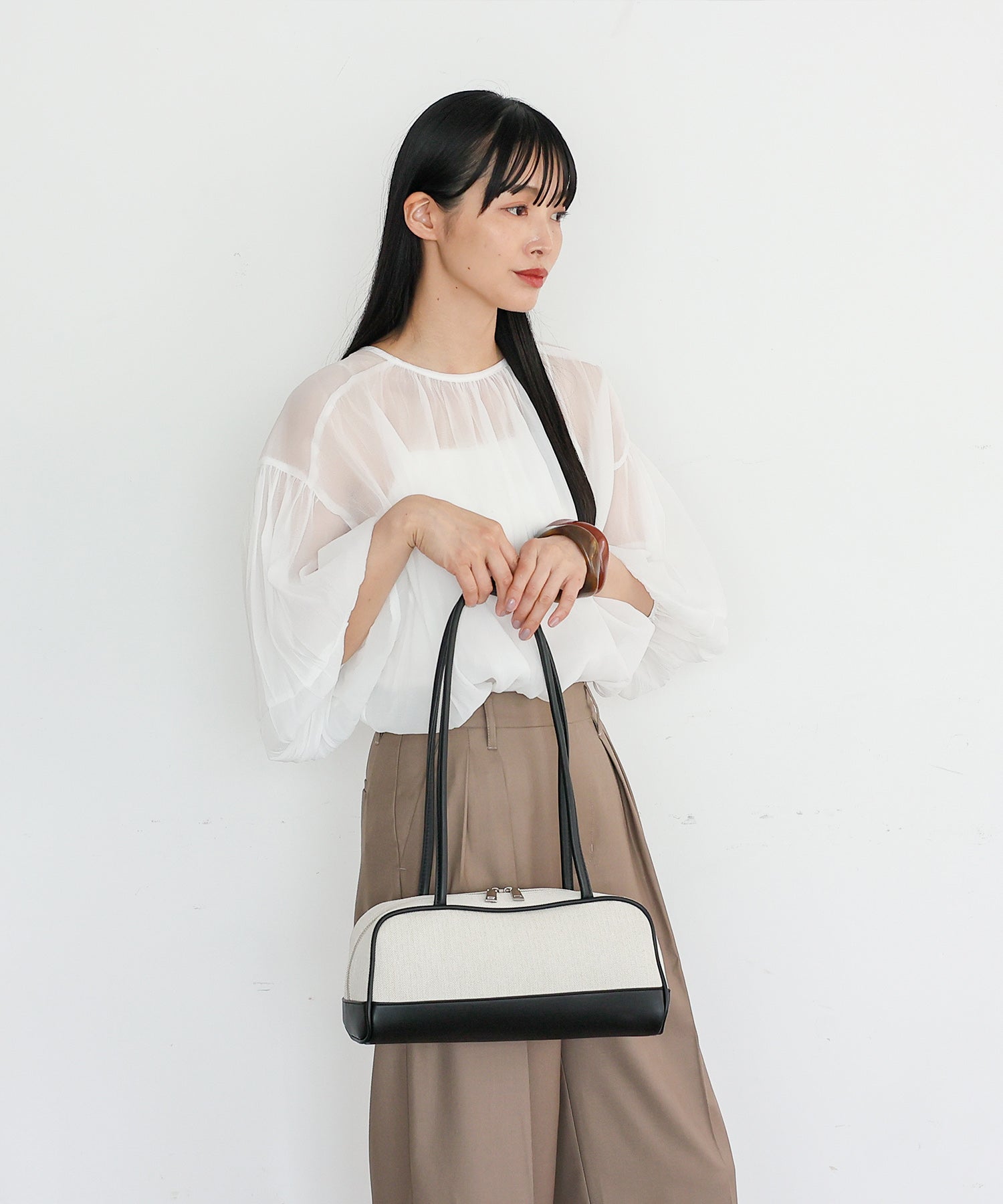 ヴィータフェリーチェ VitaFelice ロングハンドルミニボストンバッグ （BLACK） BLACK