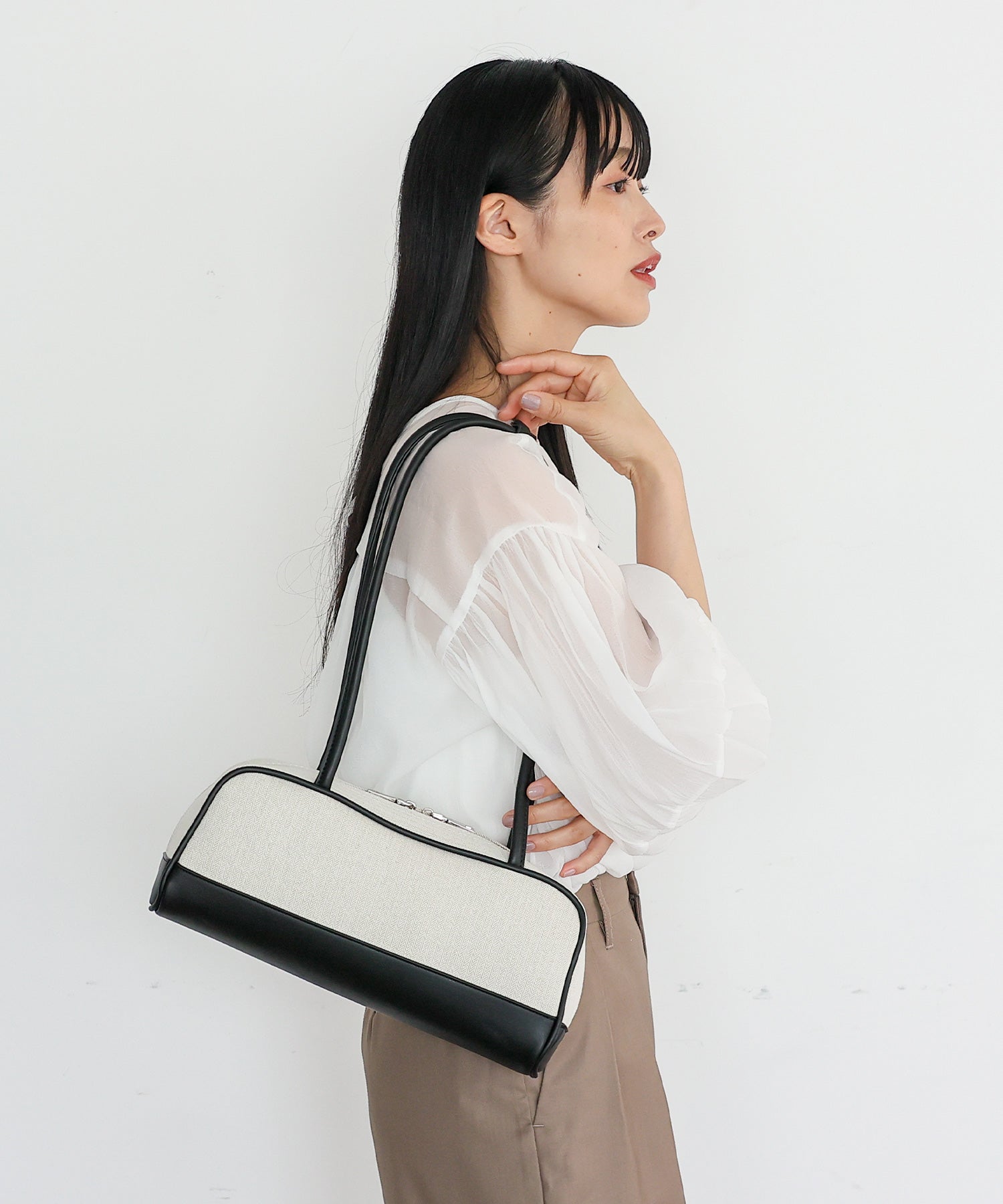 ヴィータフェリーチェ VitaFelice ロングハンドルミニボストンバッグ （BLACK） BLACK
