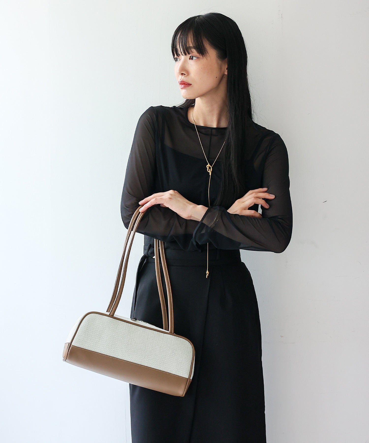 ヴィータフェリーチェ VitaFelice ロングハンドルミニボストンバッグ （BLACK） BLACK