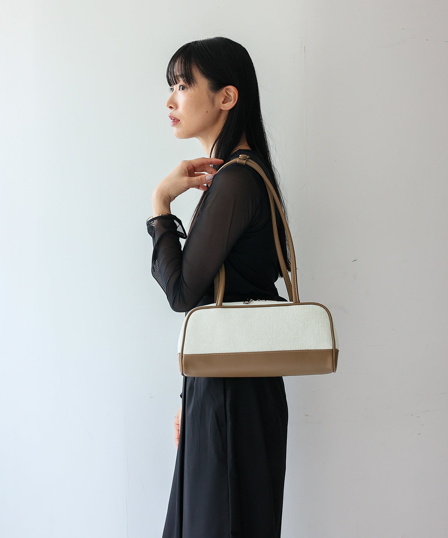 ヴィータフェリーチェ VitaFelice ロングハンドルミニボストンバッグ （BLACK） BLACK