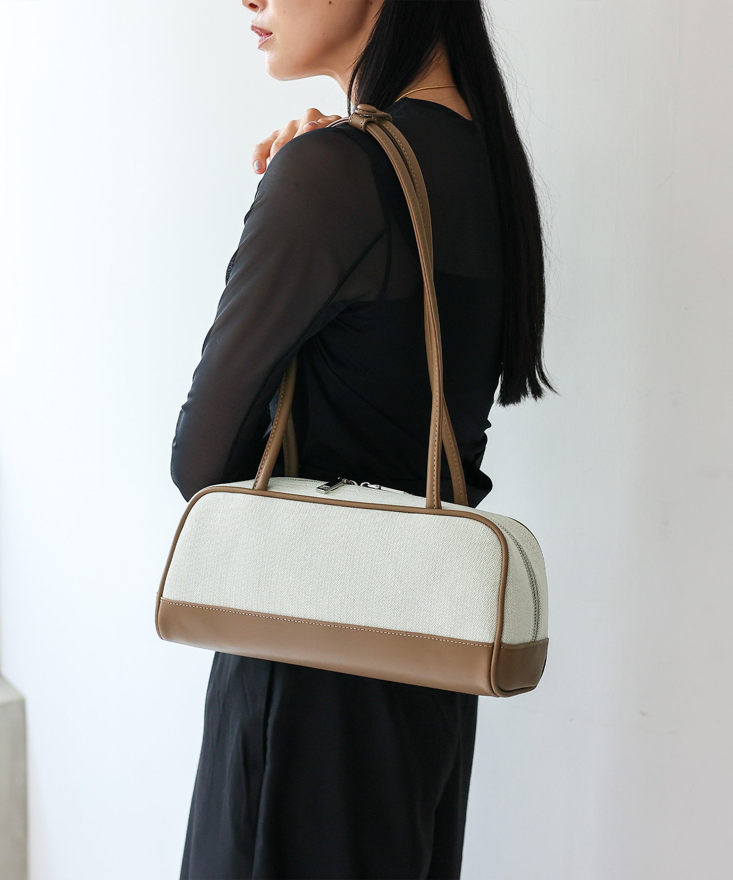 ヴィータフェリーチェ VitaFelice ロングハンドルミニボストンバッグ （BLACK） BLACK