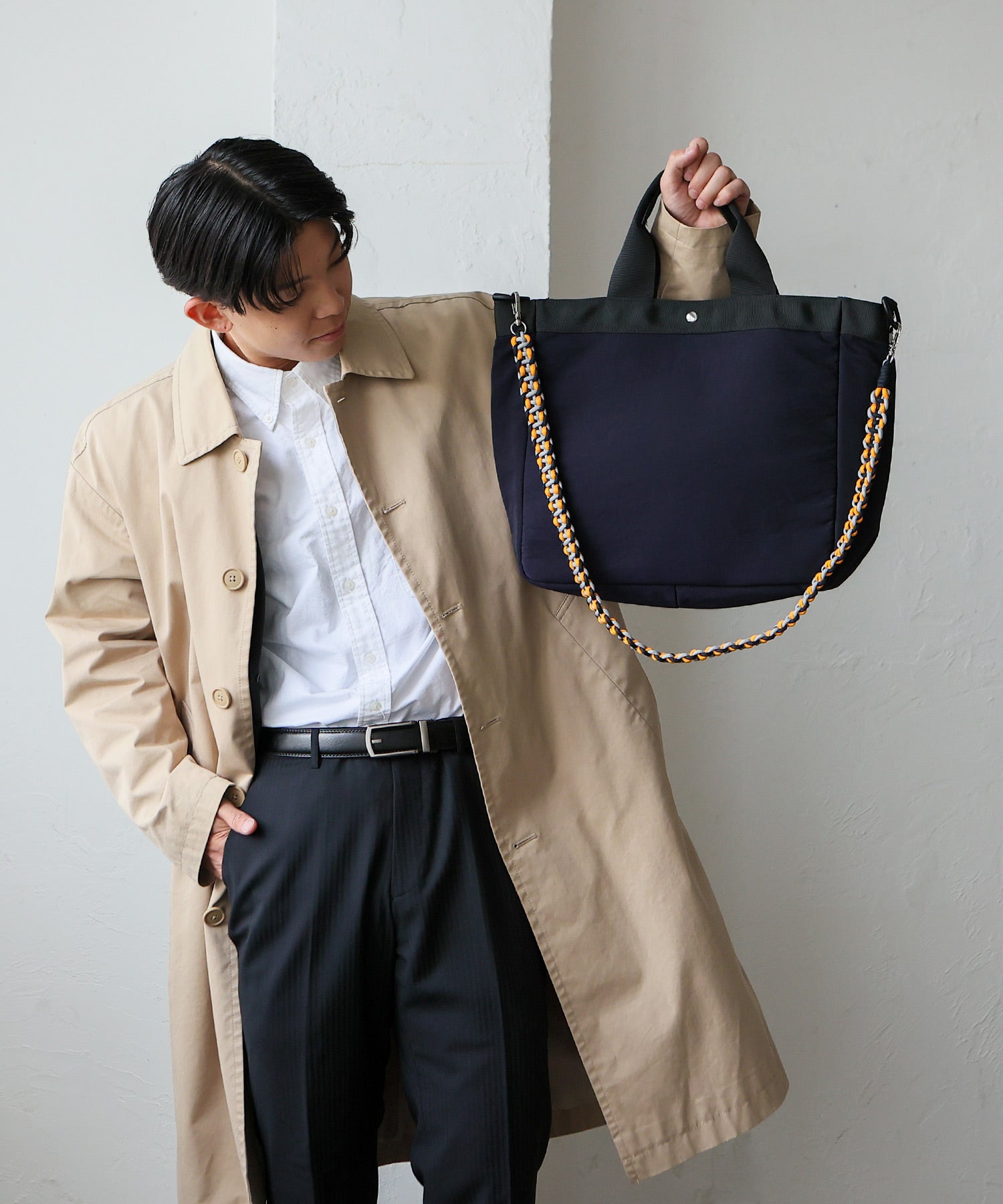 ヴィータフェリーチェ VitaFelice ナイロントート編みショルダー付き （BLACK） BLACK