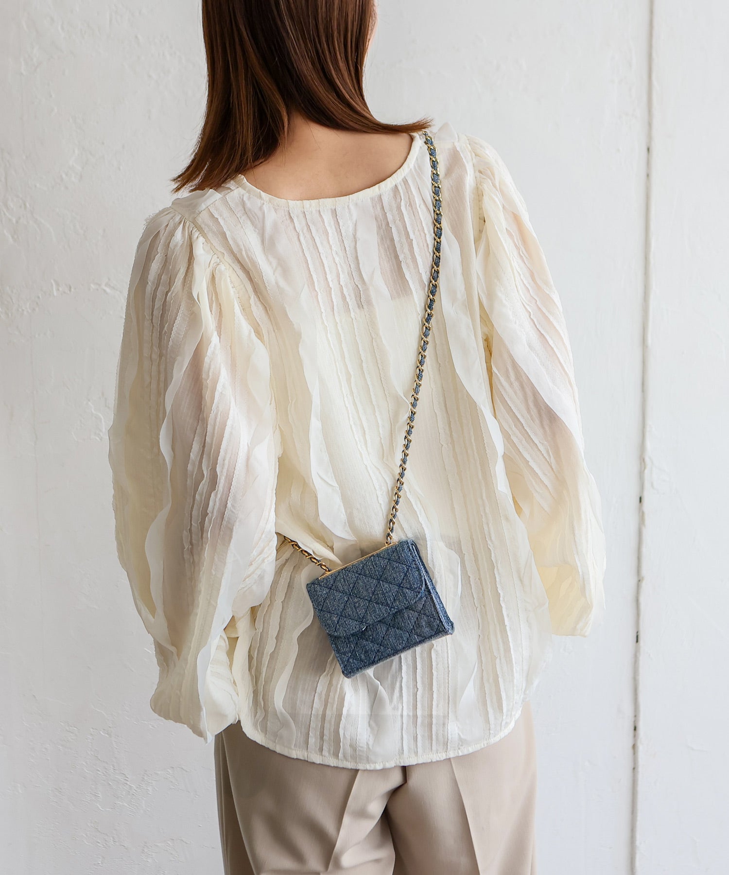 ヴィータフェリーチェ VitaFelice スクエアマイクロミニバッグ （DENIM） DENIM