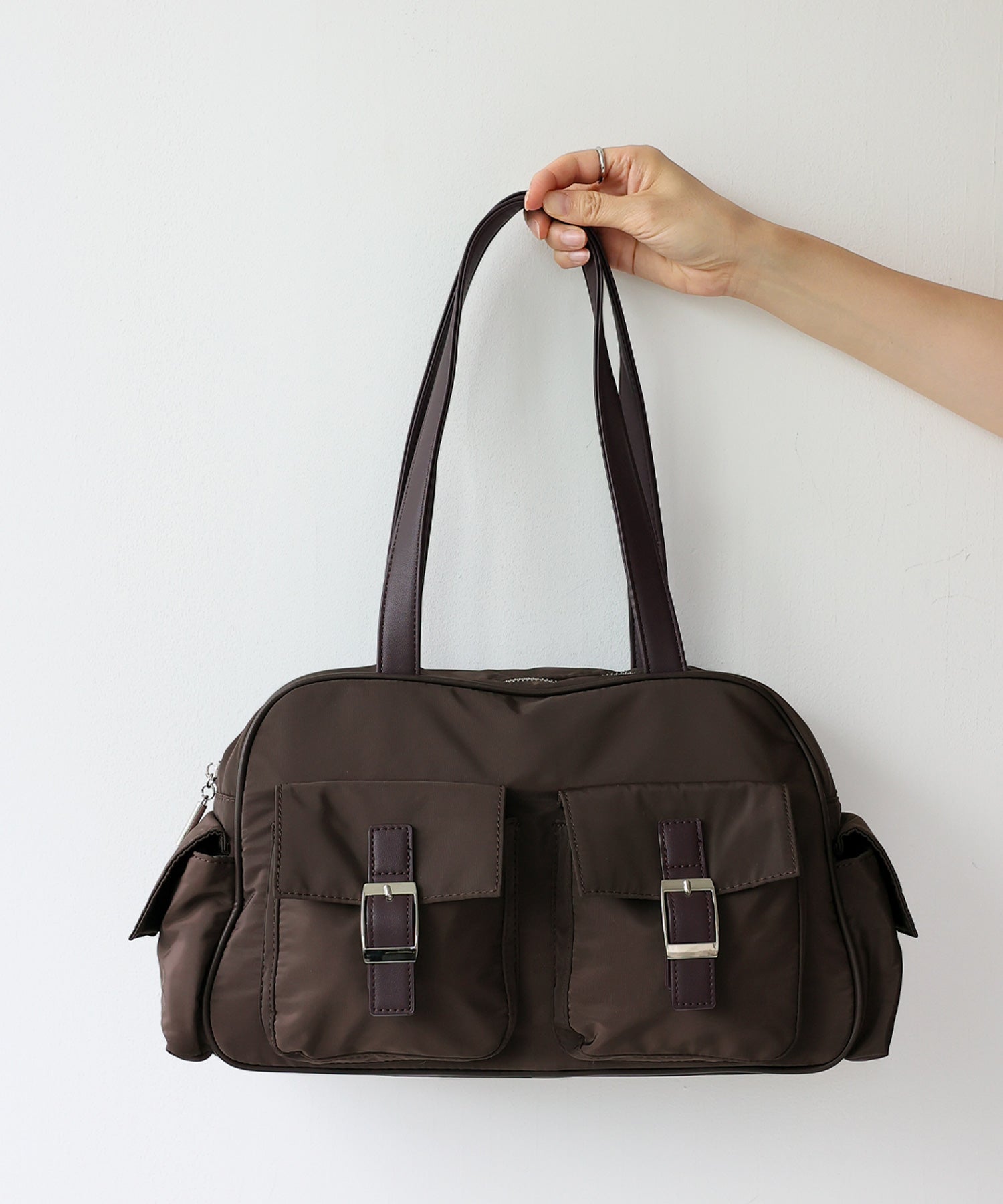 ヴィータフェリーチェ VitaFelice ナイロンミニダッフルバッグ （BROWN） BROWN