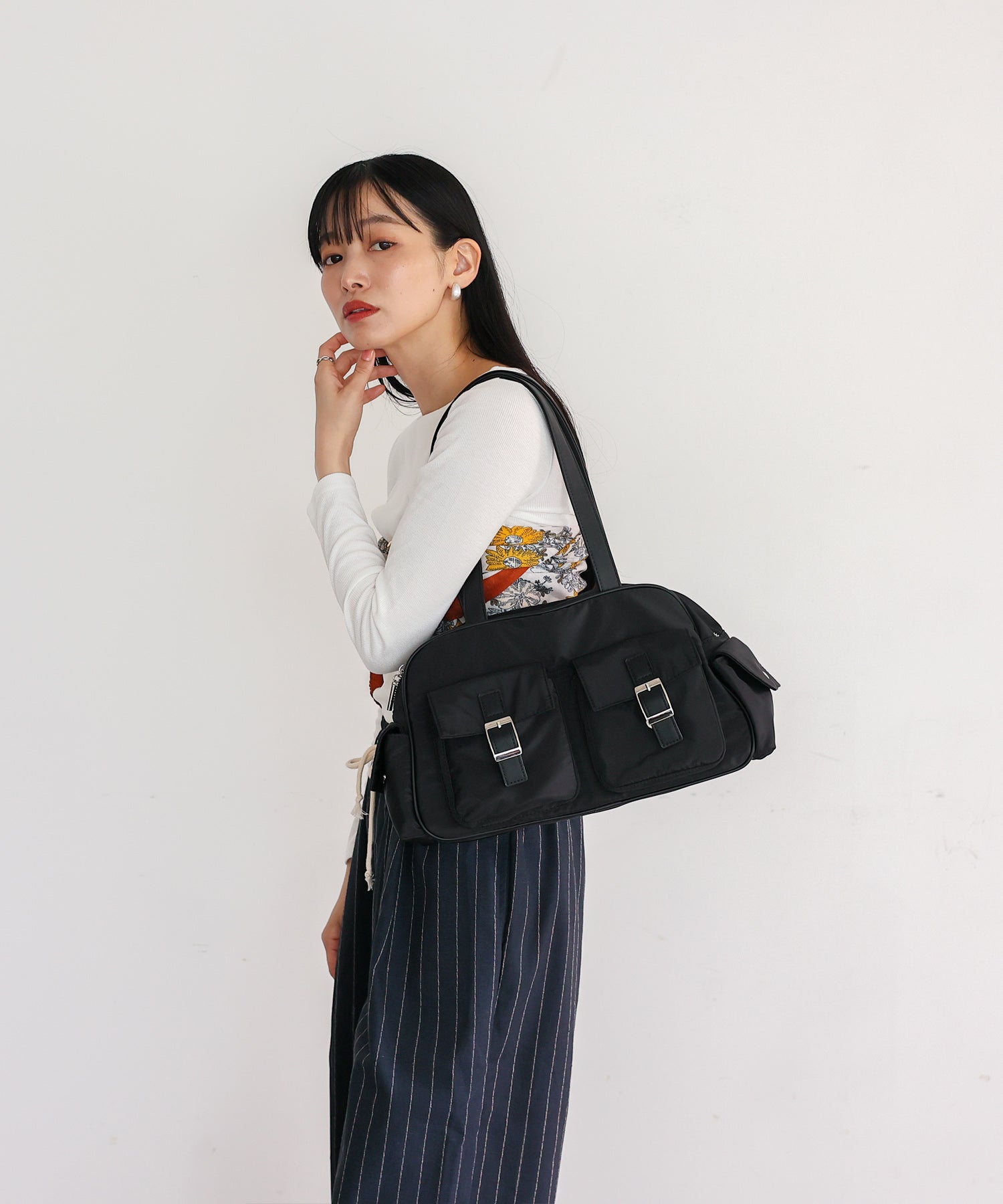 ヴィータフェリーチェ VitaFelice ナイロンミニダッフルバッグ （BROWN） BROWN