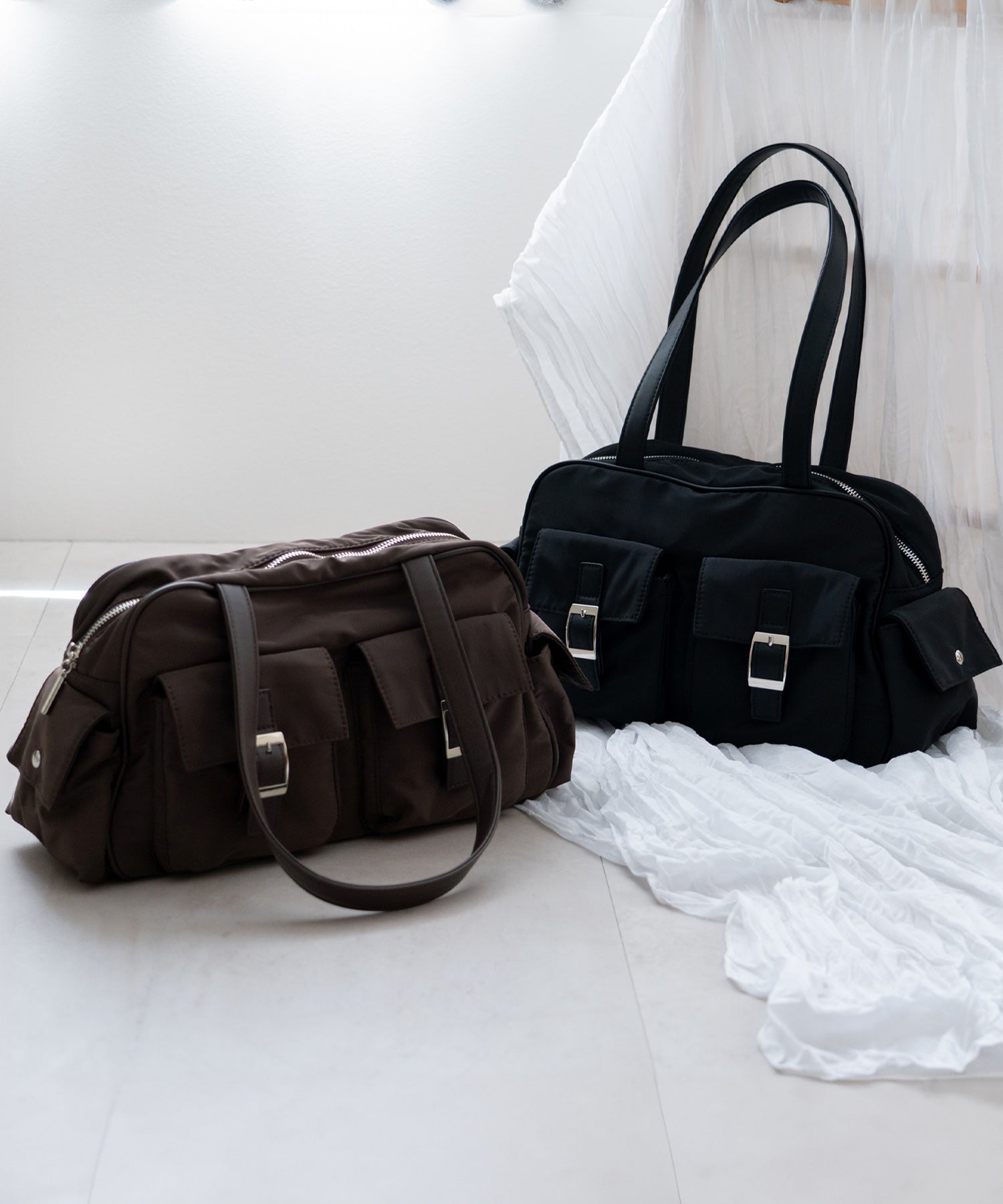 ヴィータフェリーチェ VitaFelice ナイロンミニダッフルバッグ （BROWN） BROWN