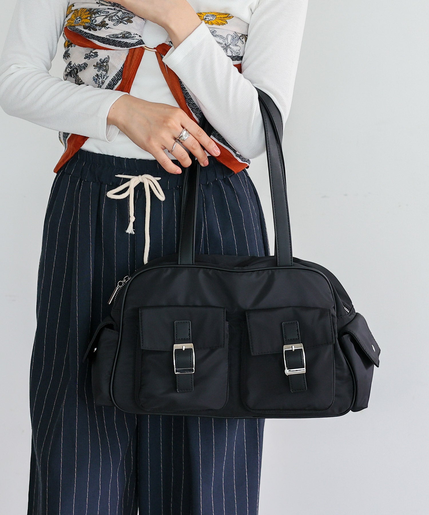 ヴィータフェリーチェ VitaFelice ナイロンミニダッフルバッグ （BLACK） BLACK