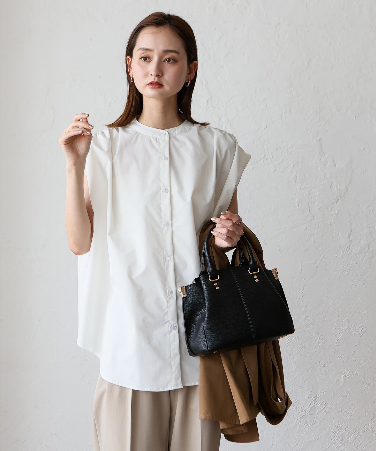 ヴィータフェリーチェ VitaFelice サイドタック2WAYハンドバッグ （BLACK） BLACK
