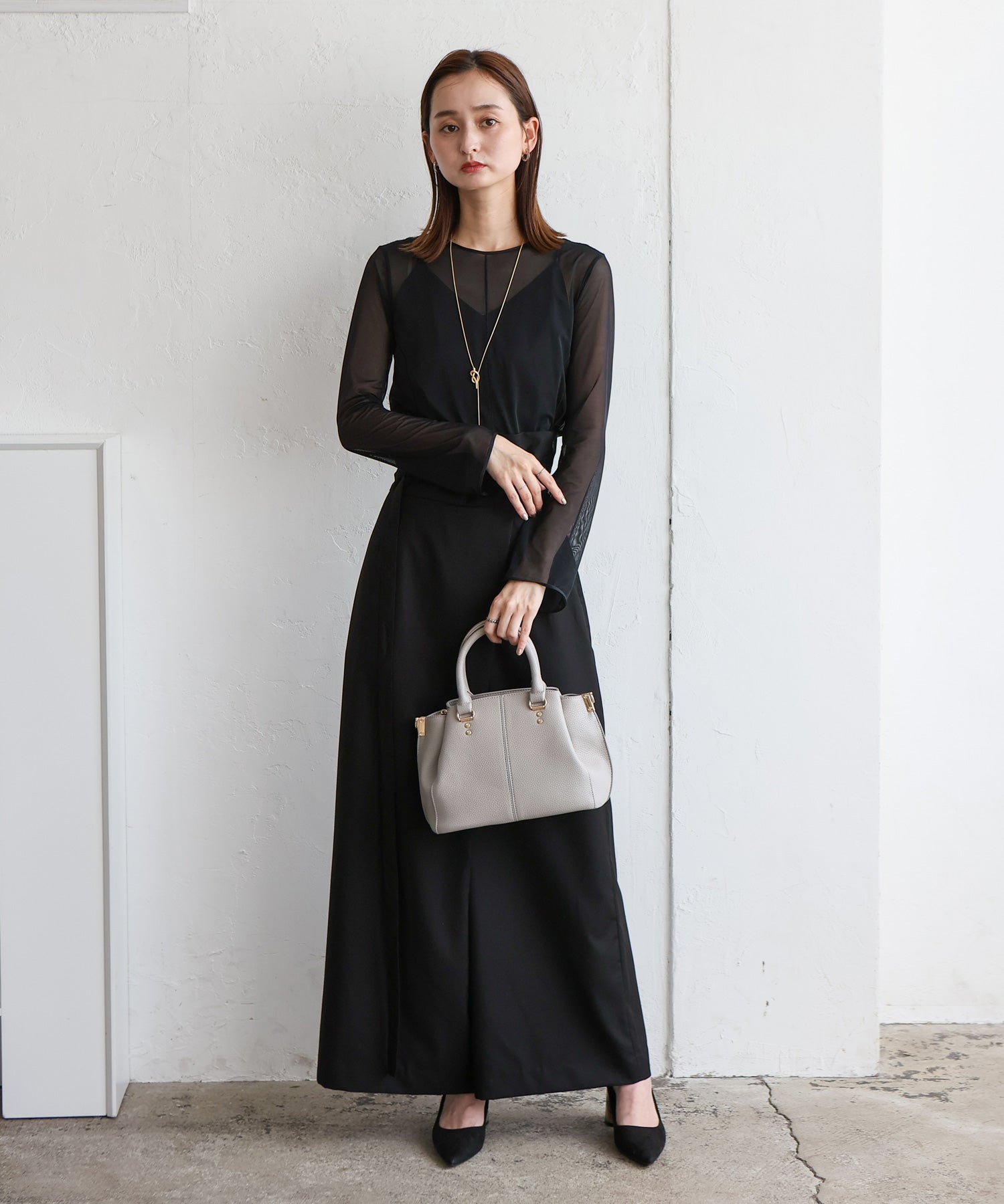 ヴィータフェリーチェ VitaFelice サイドタック2WAYハンドバッグ （BLACK） BLACK