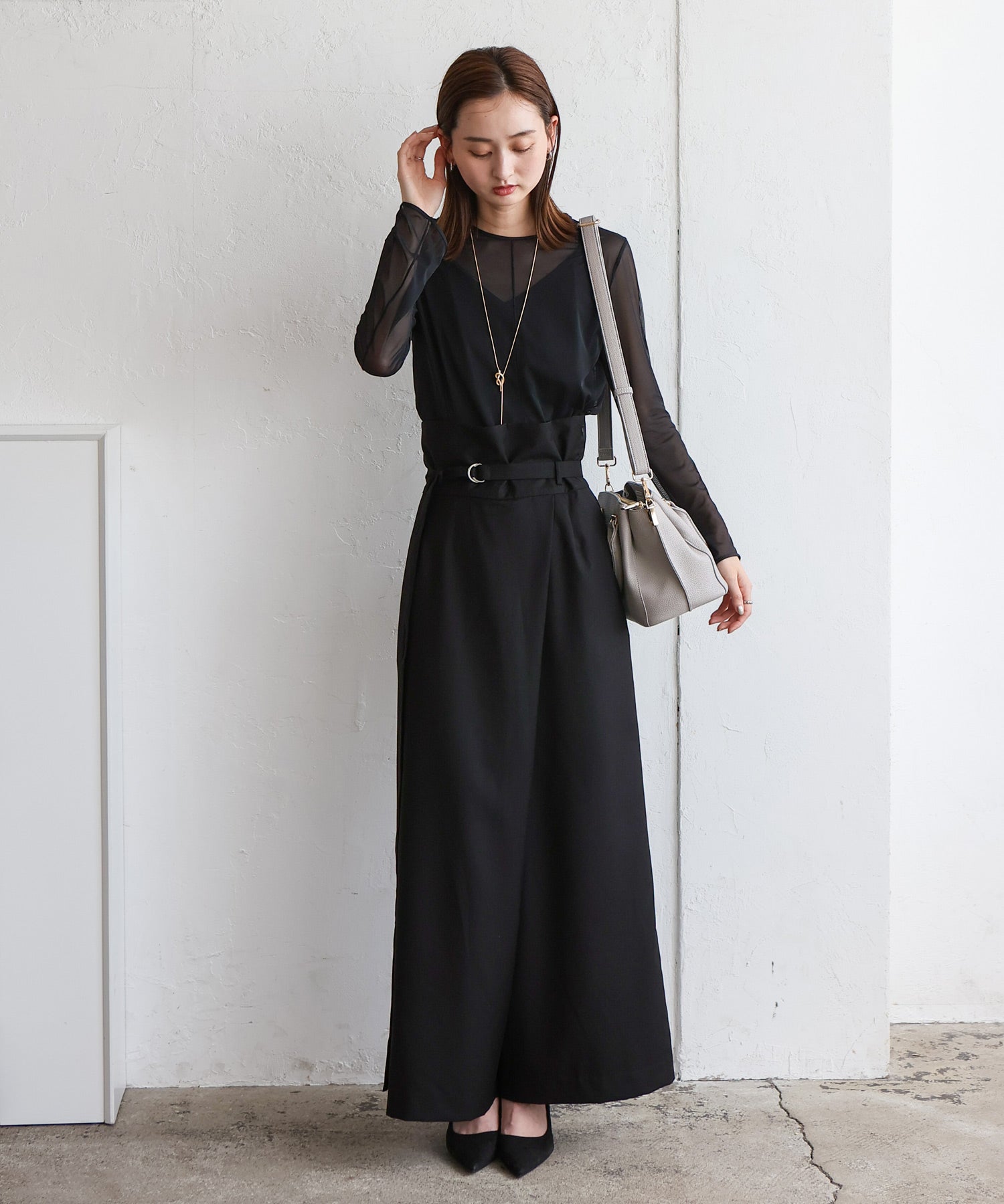 ヴィータフェリーチェ VitaFelice サイドタック2WAYハンドバッグ （BLACK） BLACK