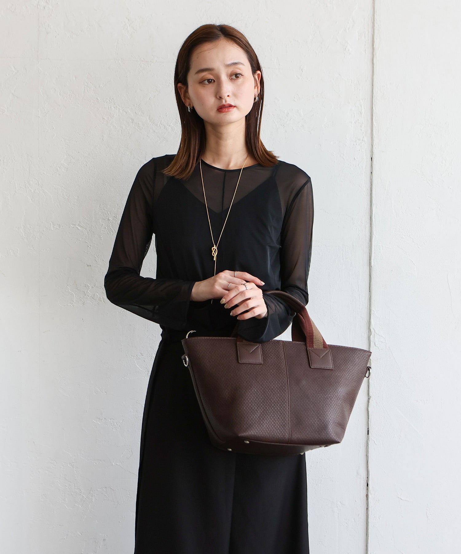 ヴィータフェリーチェ VitaFelice テープハンドル2WAYトートバッグ （DBROWN） DBROWN