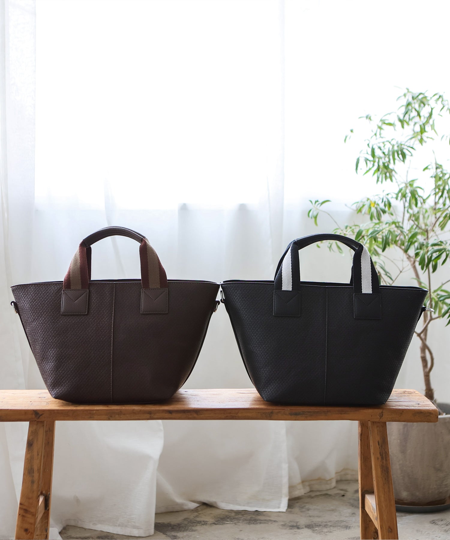 ヴィータフェリーチェ VitaFelice テープハンドル2WAYトートバッグ （DBROWN） DBROWN