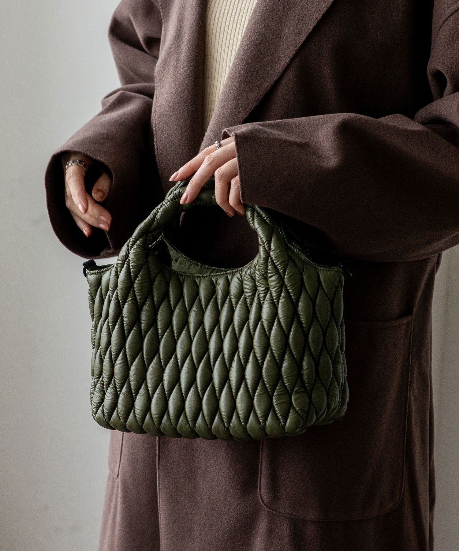 ヴィータフェリーチェ VitaFelice キルティング2wayトートバッグ （KHAKI） KHAKI
