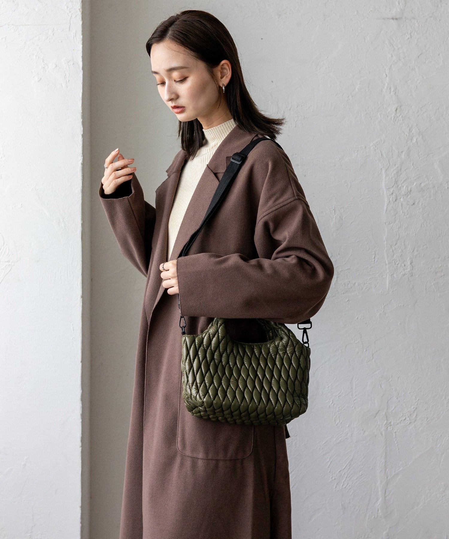 ヴィータフェリーチェ VitaFelice キルティング2wayトートバッグ （KHAKI） KHAKI