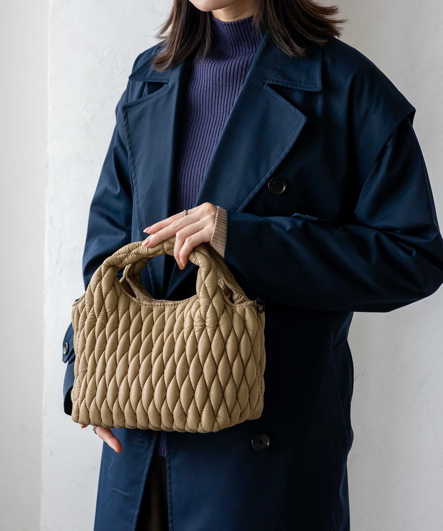 ヴィータフェリーチェ VitaFelice キルティング2wayトートバッグ （KHAKI） KHAKI
