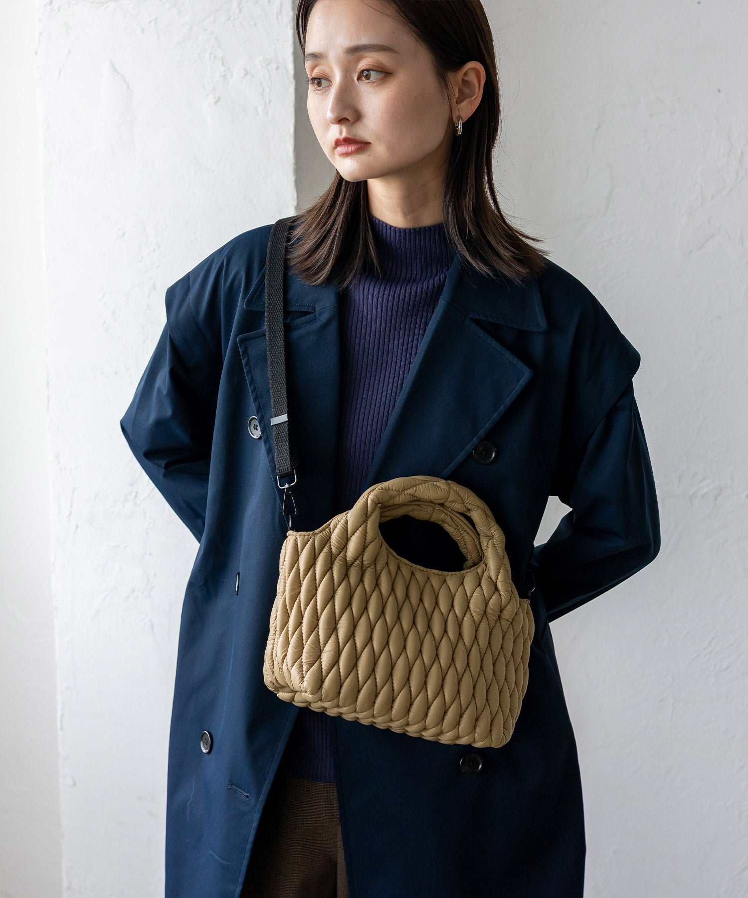 ヴィータフェリーチェ VitaFelice キルティング2wayトートバッグ （KHAKI） KHAKI