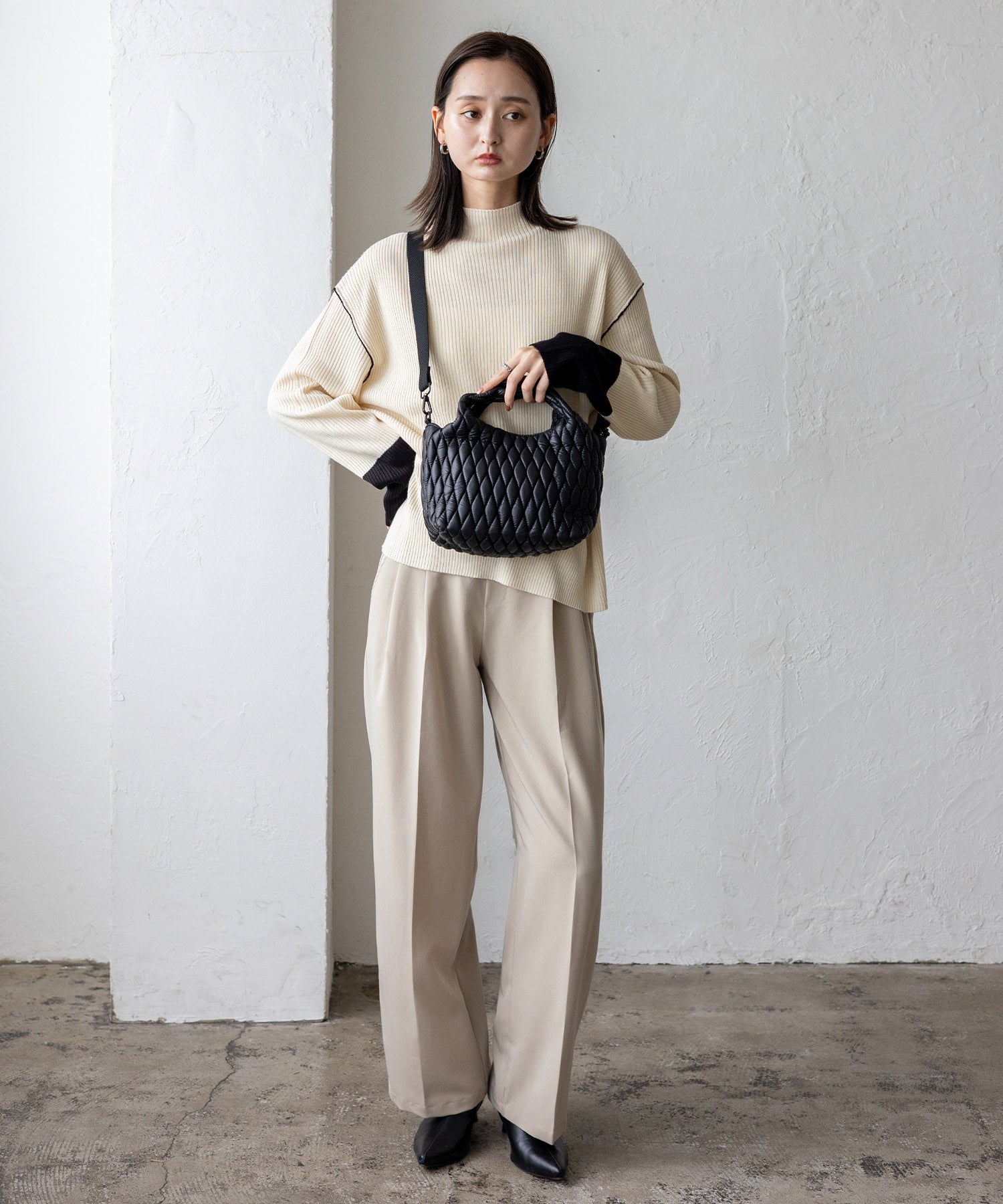 ヴィータフェリーチェ VitaFelice キルティング2wayトートバッグ （KHAKI） KHAKI
