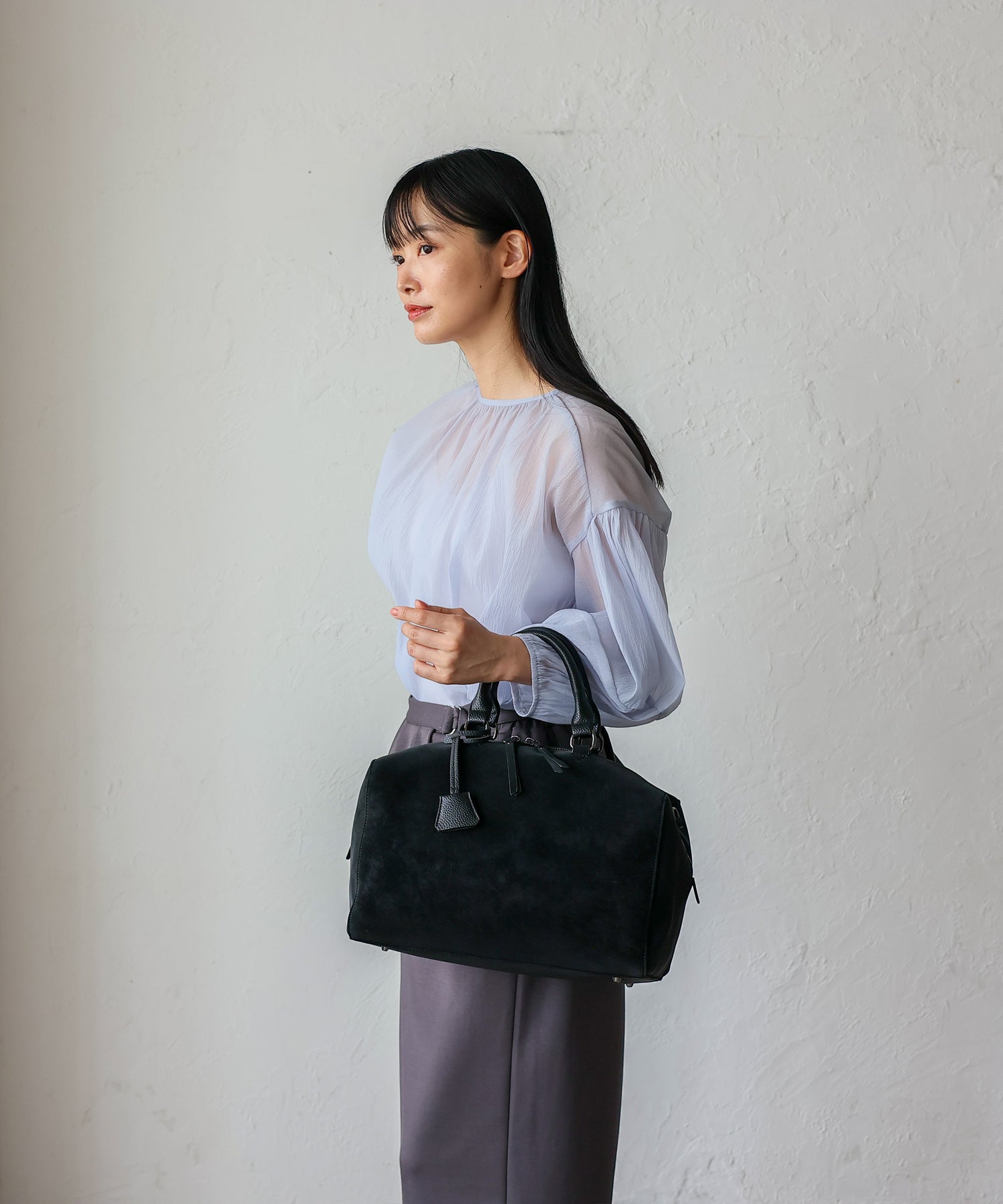 ヴィータフェリーチェ VitaFelice スエードタッチ2wayボストンバッグ （GRAY） GRAY