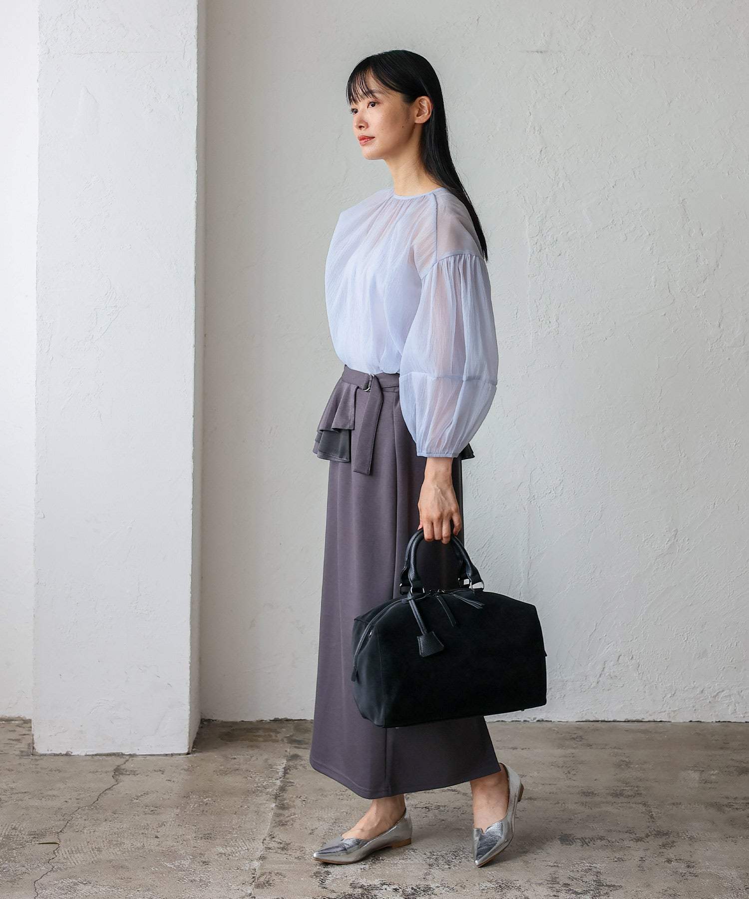 ヴィータフェリーチェ VitaFelice スエードタッチ2wayボストンバッグ （GRAY） GRAY