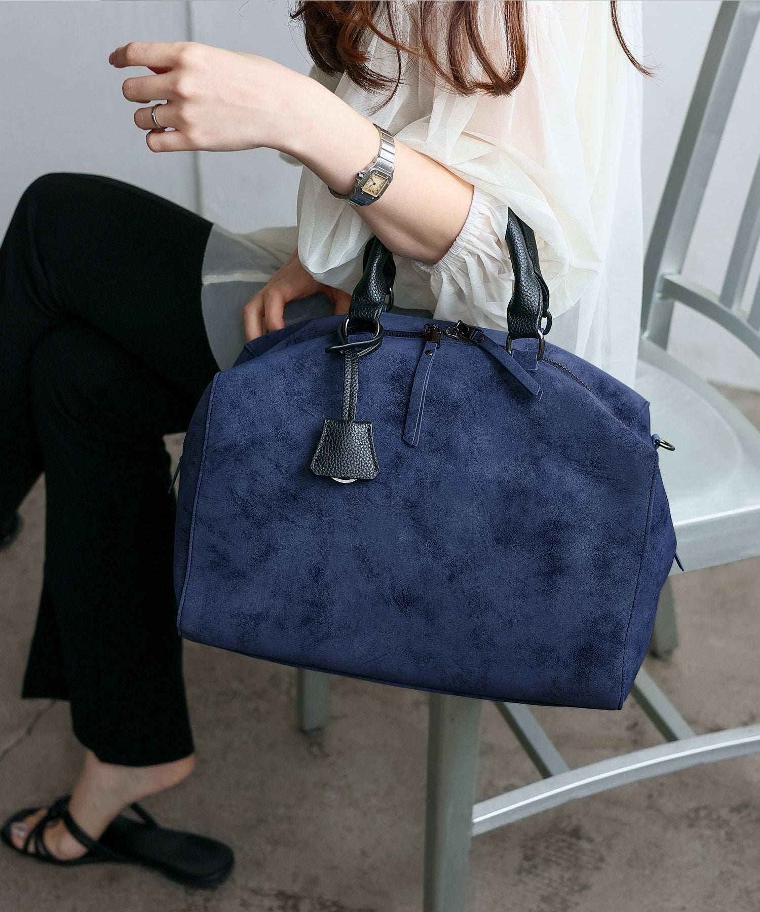 ヴィータフェリーチェ VitaFelice スエードタッチ2wayボストンバッグ （GRAY） GRAY