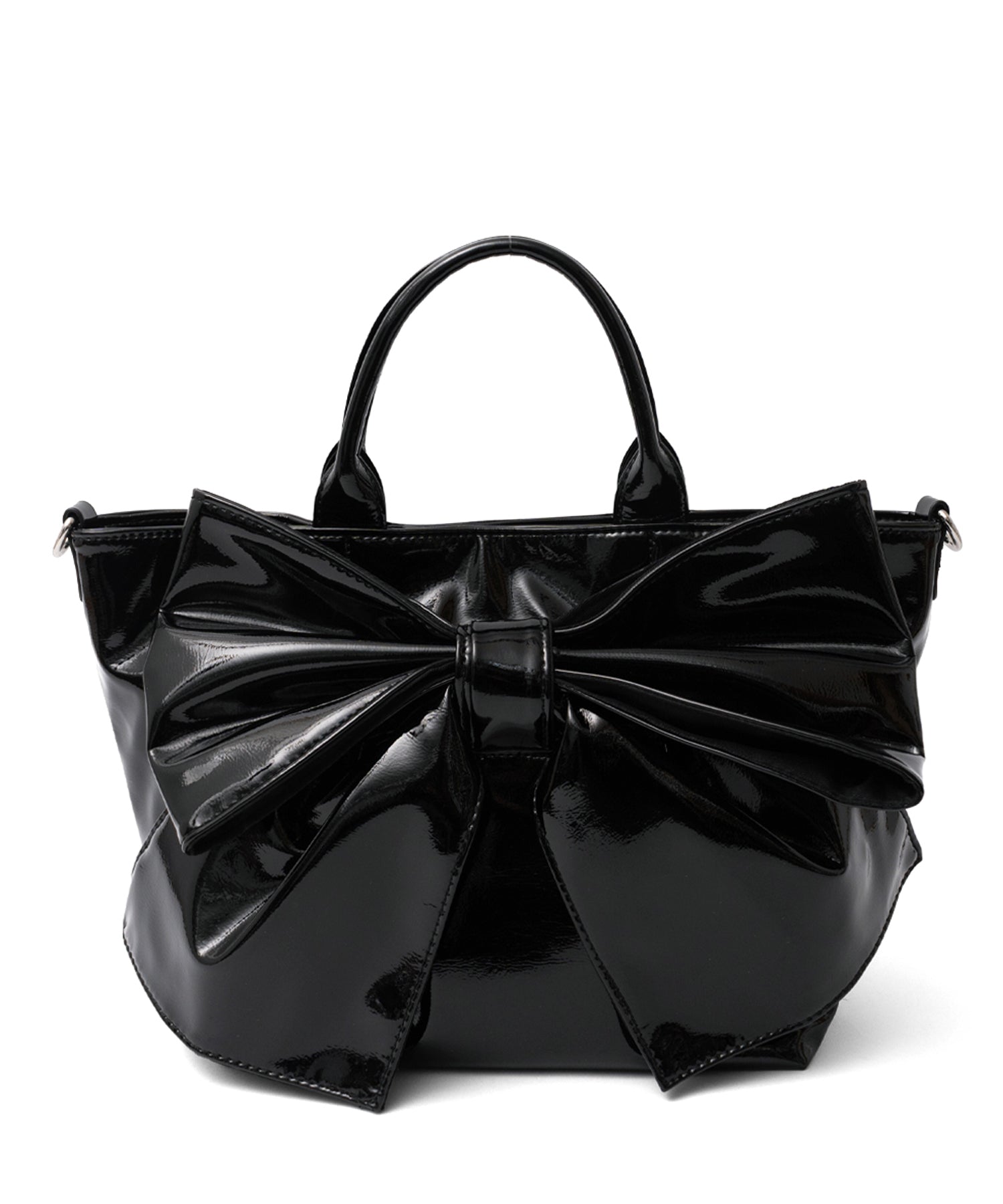 ヴィータフェリーチェ VitaFelice エナメル2wayリボントートバッグ （MOCHA） MOCHA